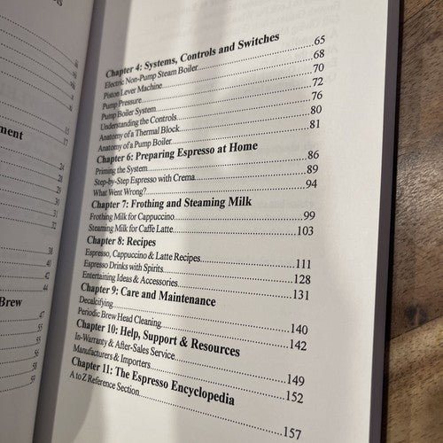 Espresso Encyclopedia guide to home preparation From A to Z book