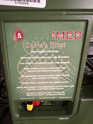 IMEB Pathology Bone Band Saw