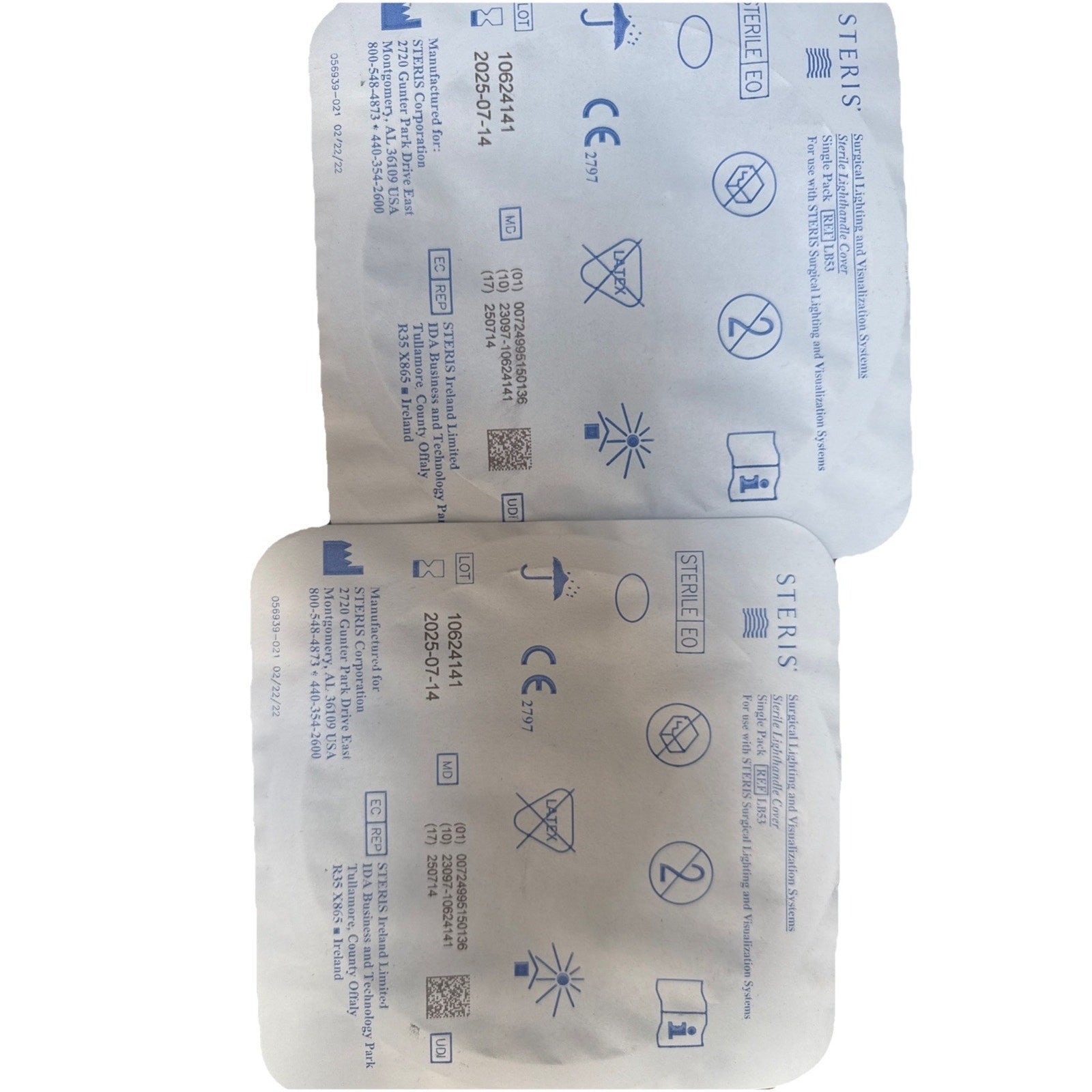 Steris LB53 Sterile Surgical Exam Light Handle Cover. Pac of 2 (EXP- 2025/7/14)