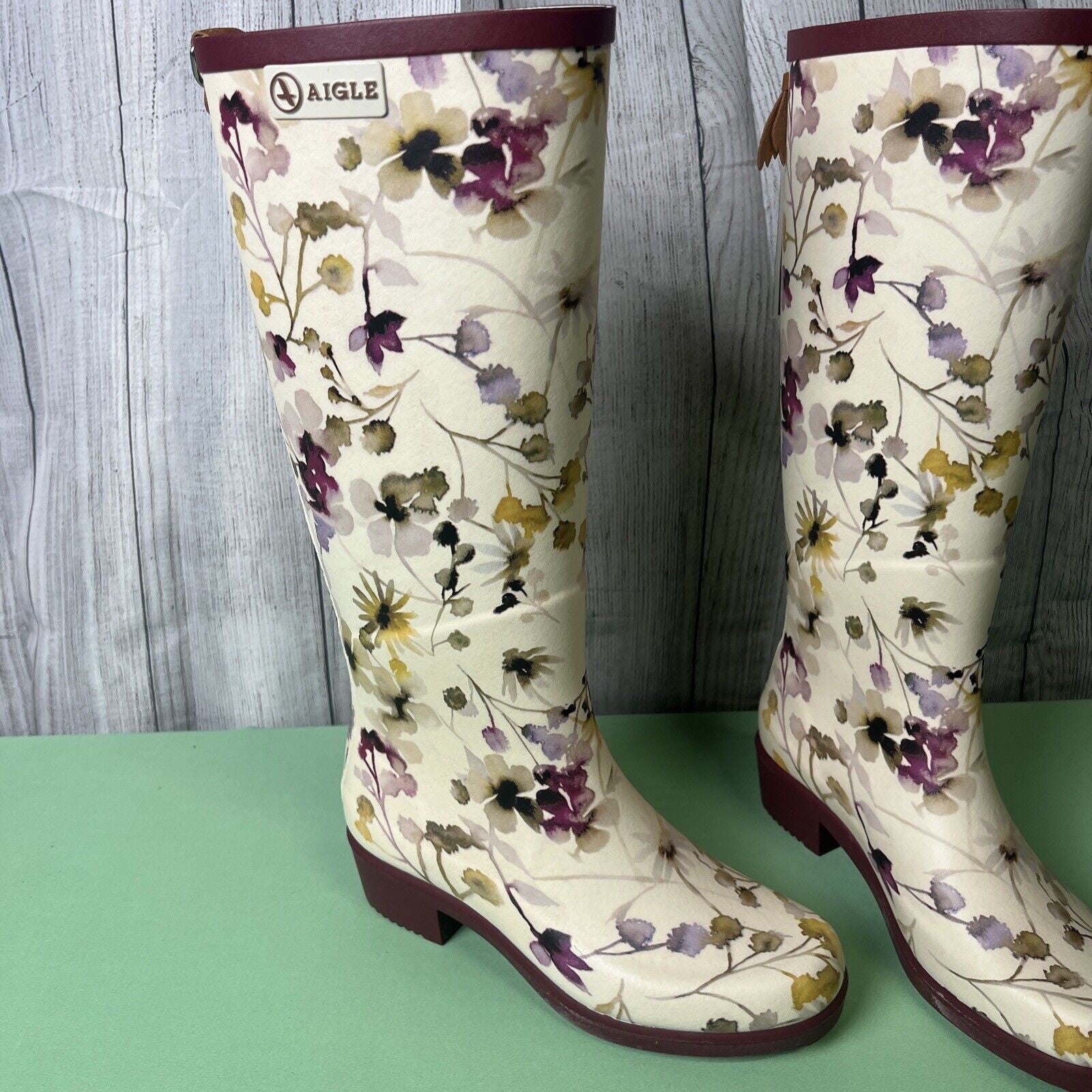 Aigle Miss Juliette Rubber Boots, Wildflower Print, RARE Version. Size 5.5 #2608
