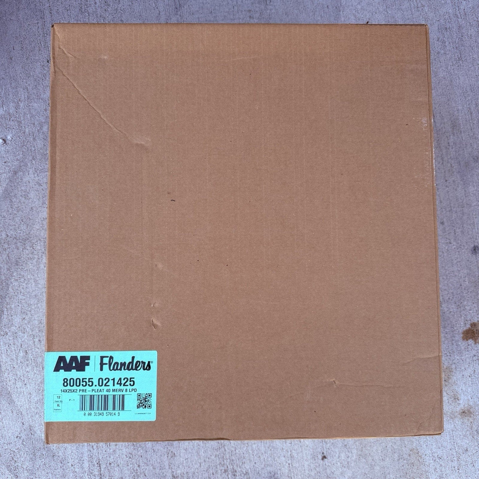 AAF Flanders 80055.021425 8-MERV Air Filter 25'' H x 14'' W x 2'' D in. (12-PK)