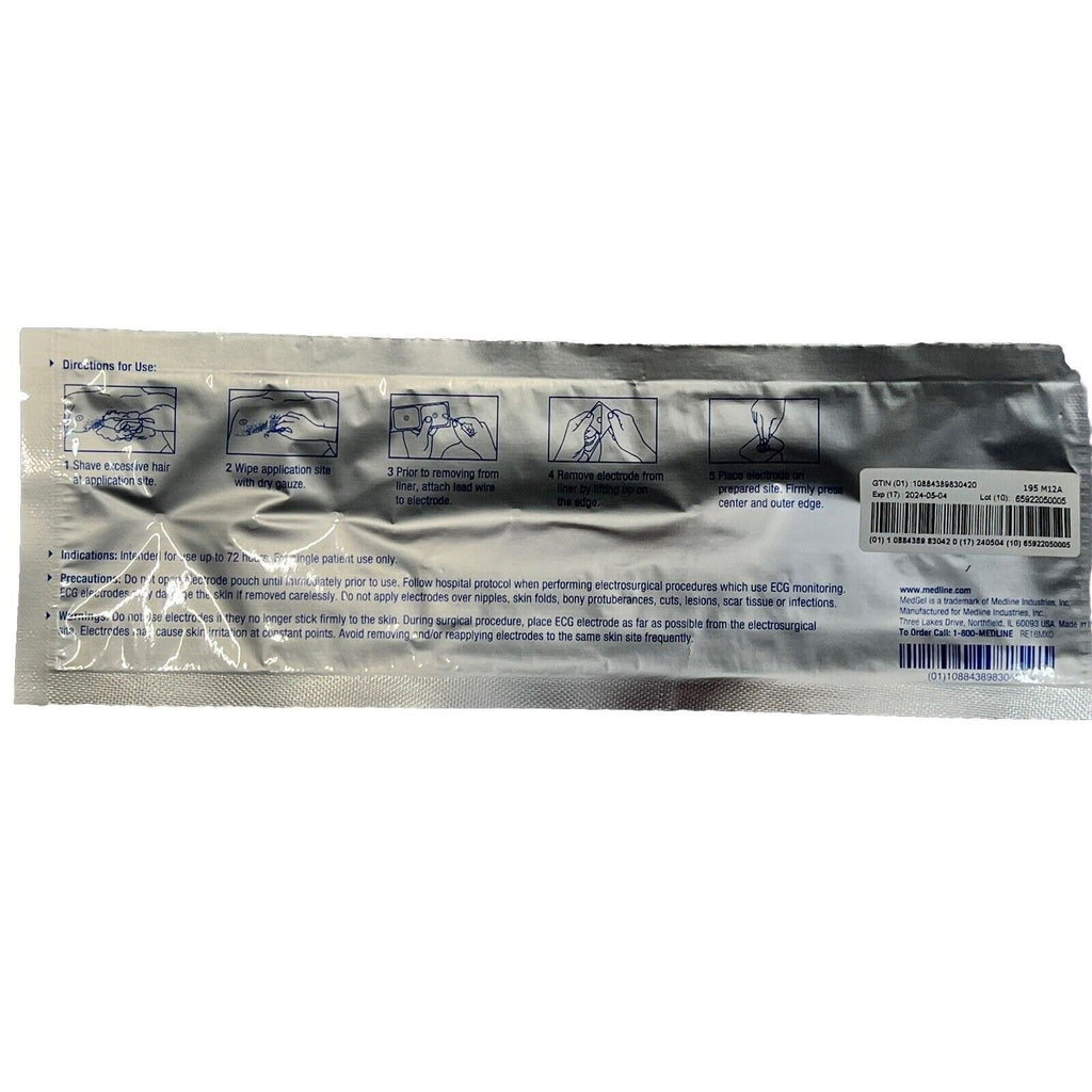 2 Packages Medline MEDGel ECG Electrode General Monitoring Foam MDSM611805R #G15