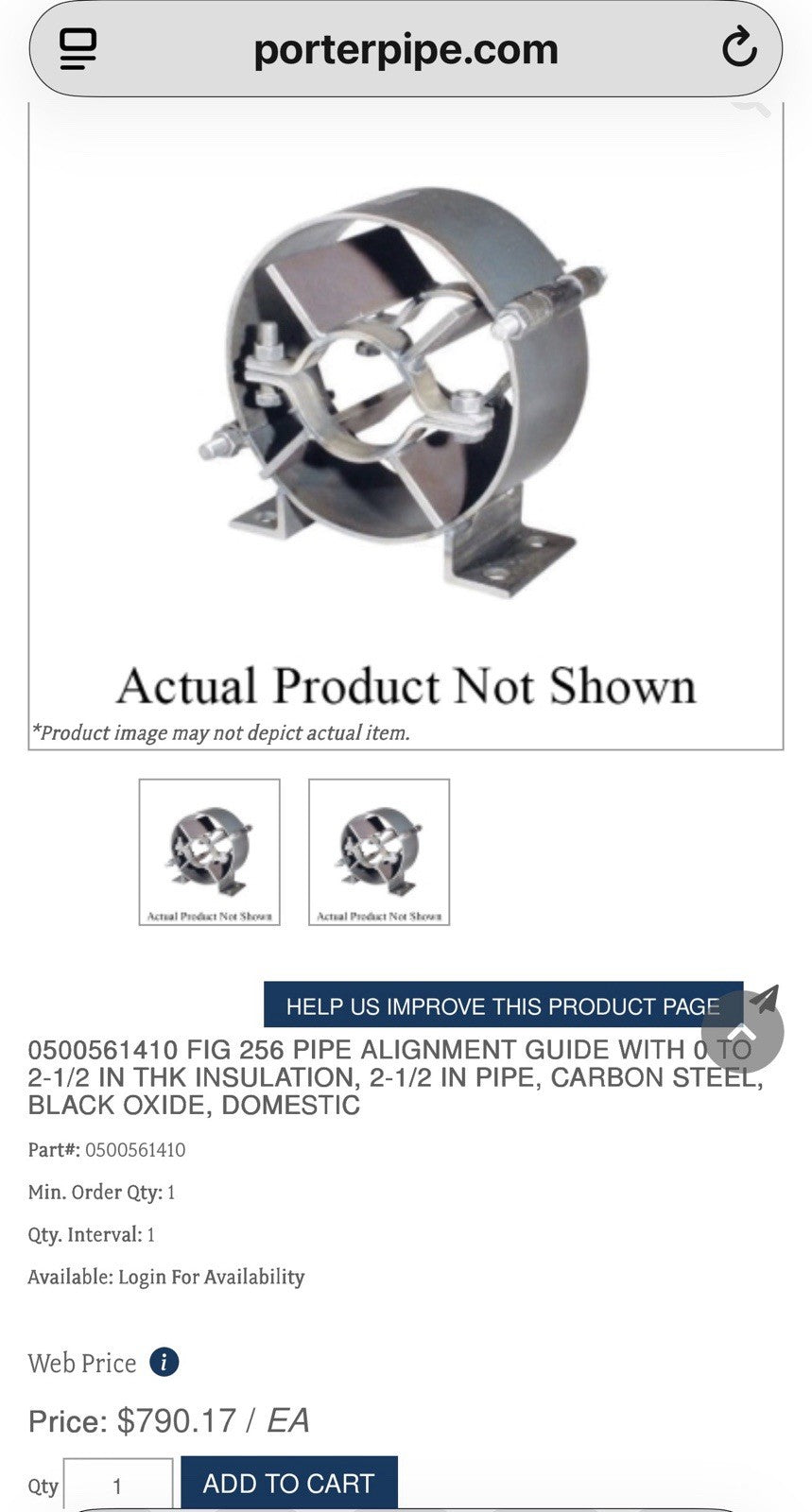 Taylor Walraven Anvil #256 Pipe Alignment Guide, 8”