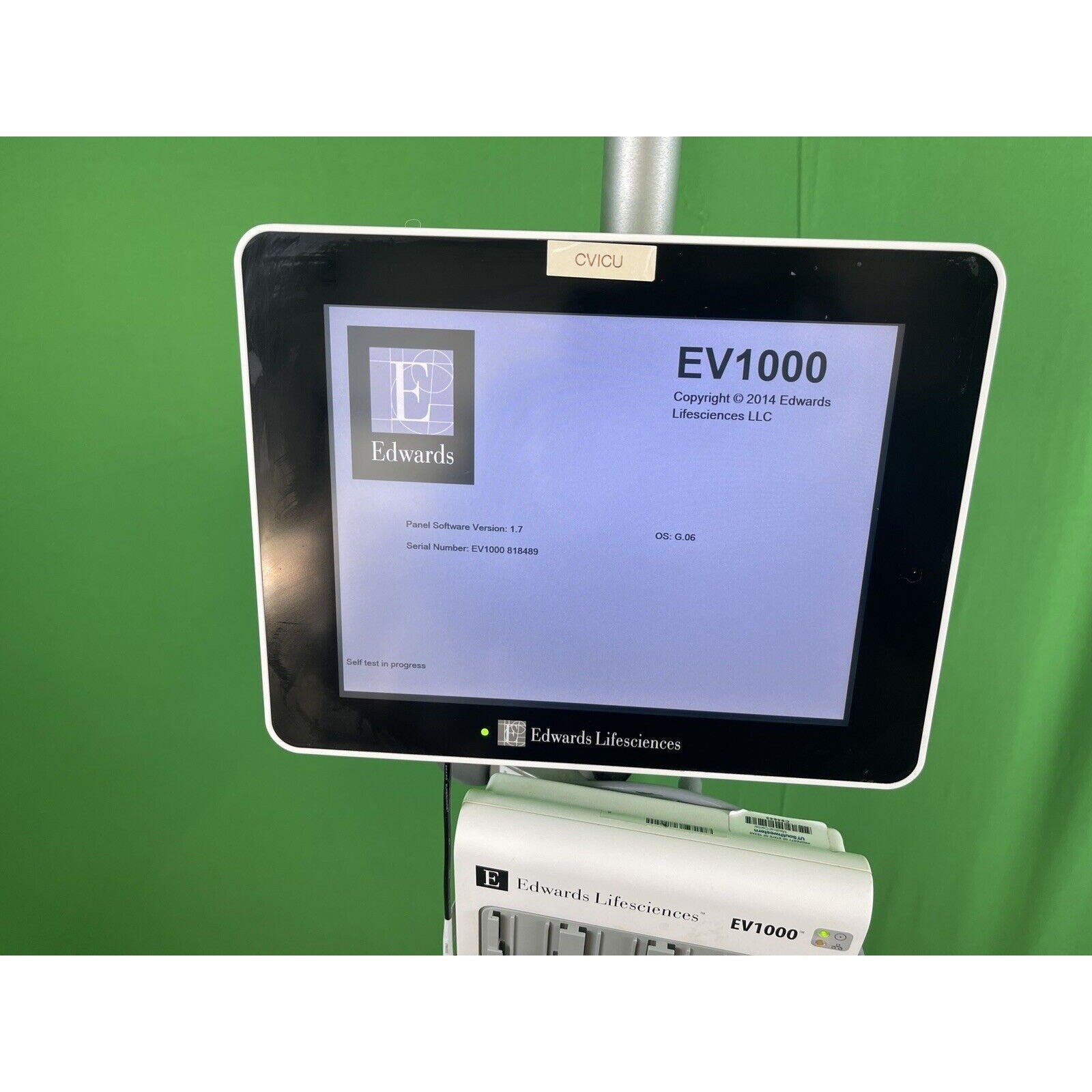 Edwards Lifesciences UTC-W10BO EV1000 Platform Hemodynamic Monitoring With Cart