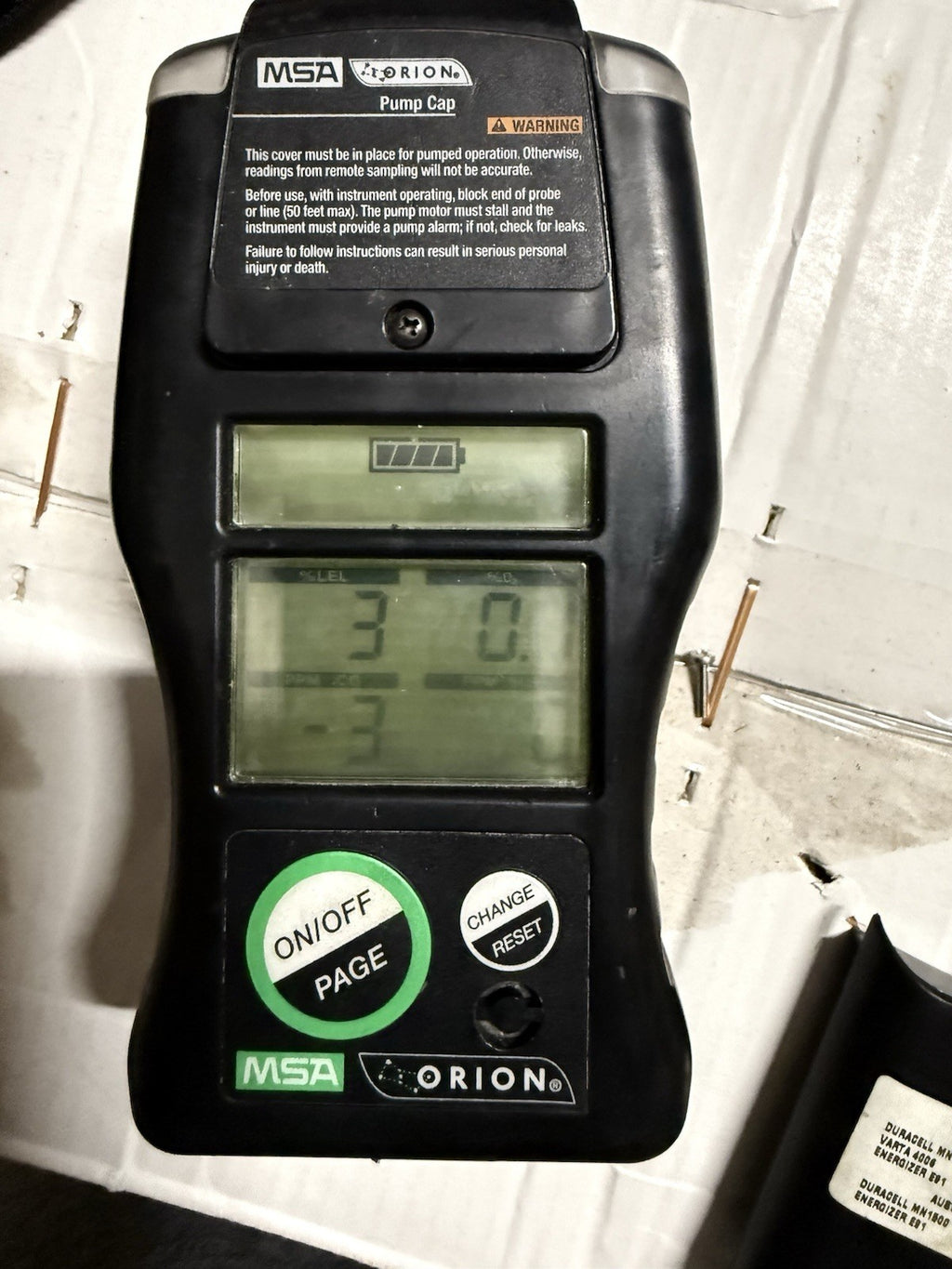 MSA 10048299 Orion Multigas Leak Detector, AA Battery Pack, Armor Case, Box