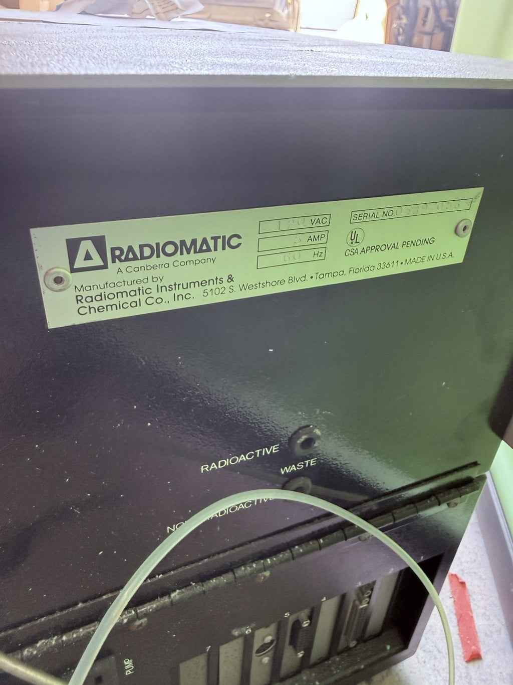 CANBERRA RADIOMATIC INTRUMENTS A-100 RADIOACTIVE FLOW DETECTOR FLO-ONE BETA