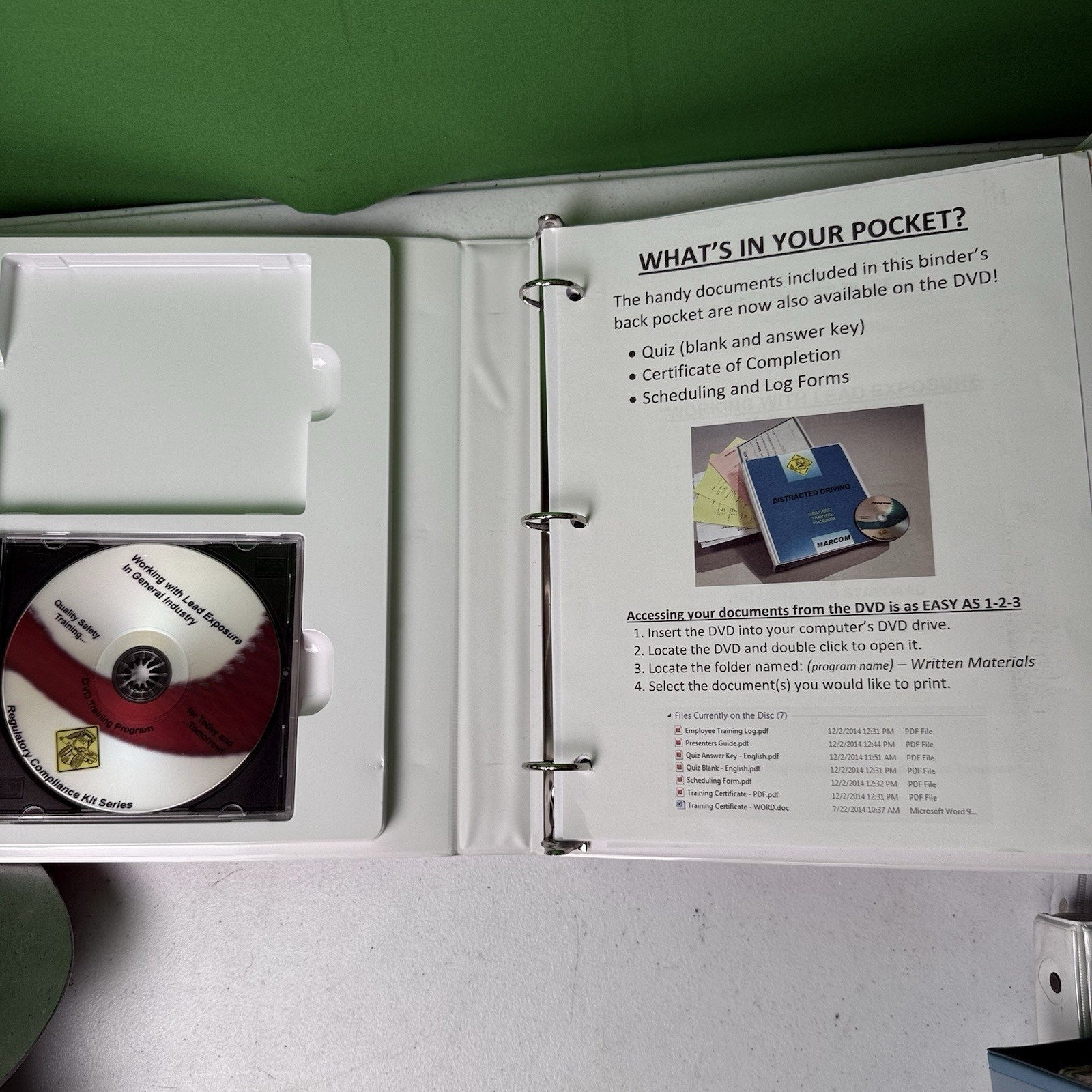 MARCOM THE OSHA LEAD, VIDEO/DVD TRAINING PROGRAM