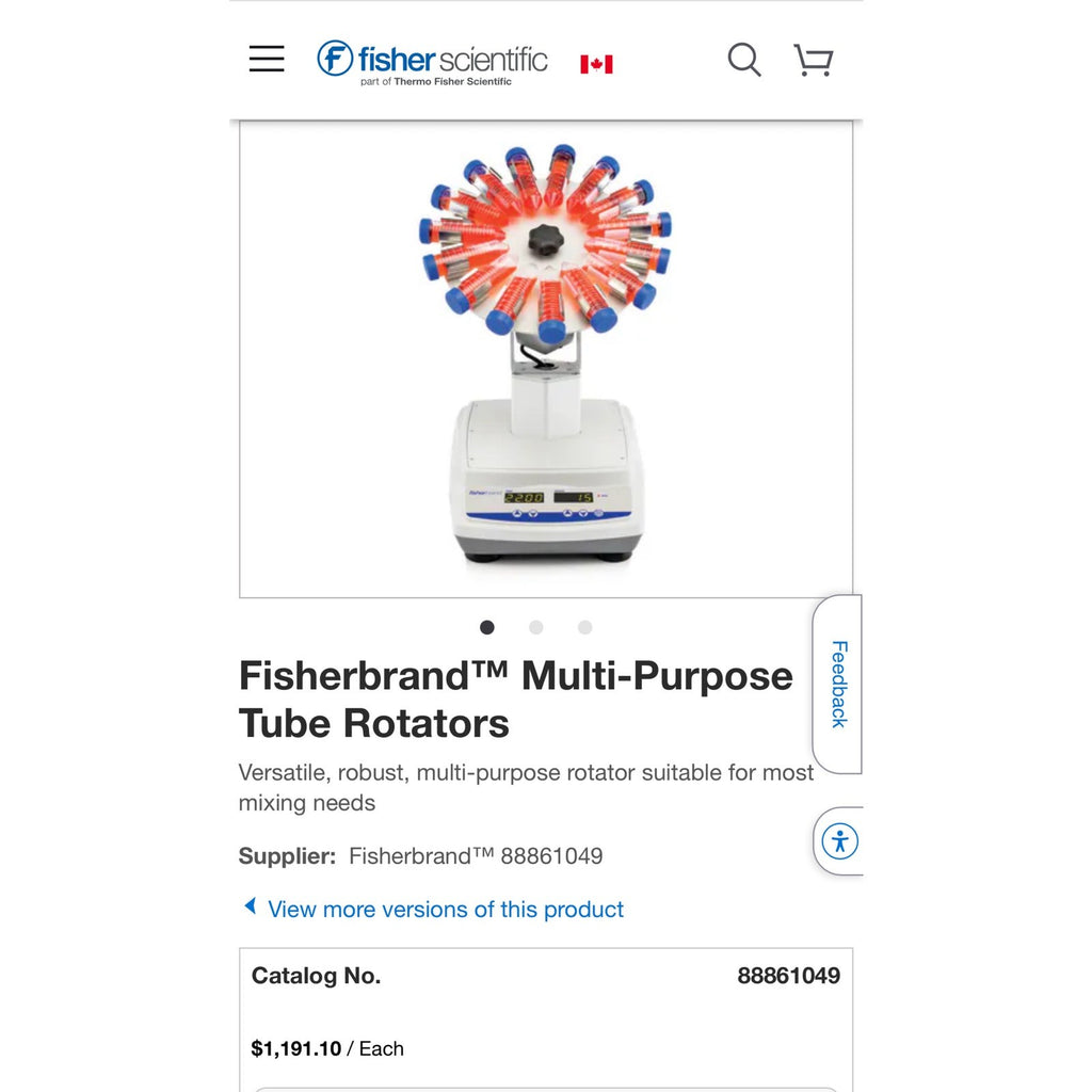 Fisherbrand Multi-purpose Tube Rotators, 88861049.  NEW In Box