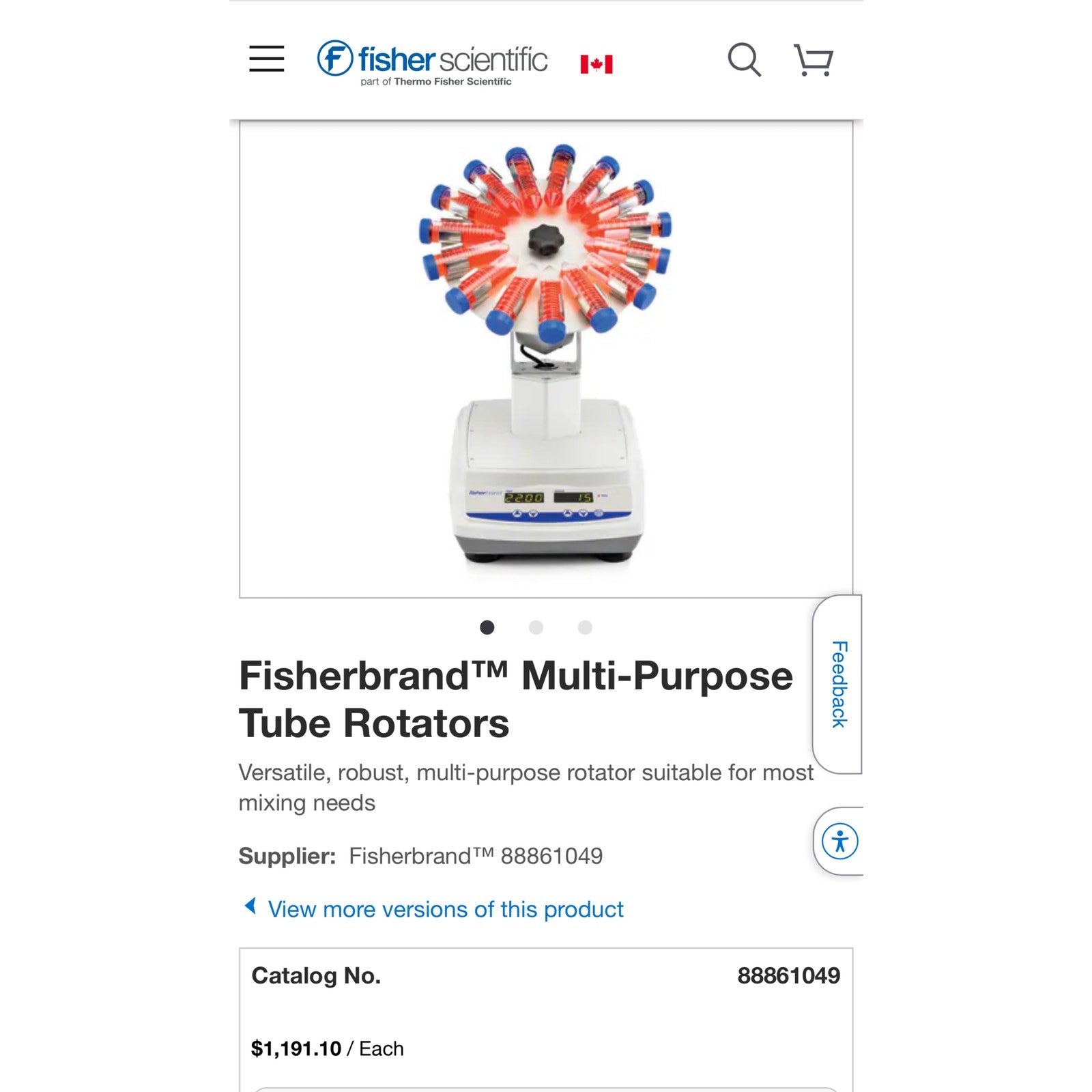 Fisherbrand Multi-purpose Tube Rotators, 88861049.  NEW In Box