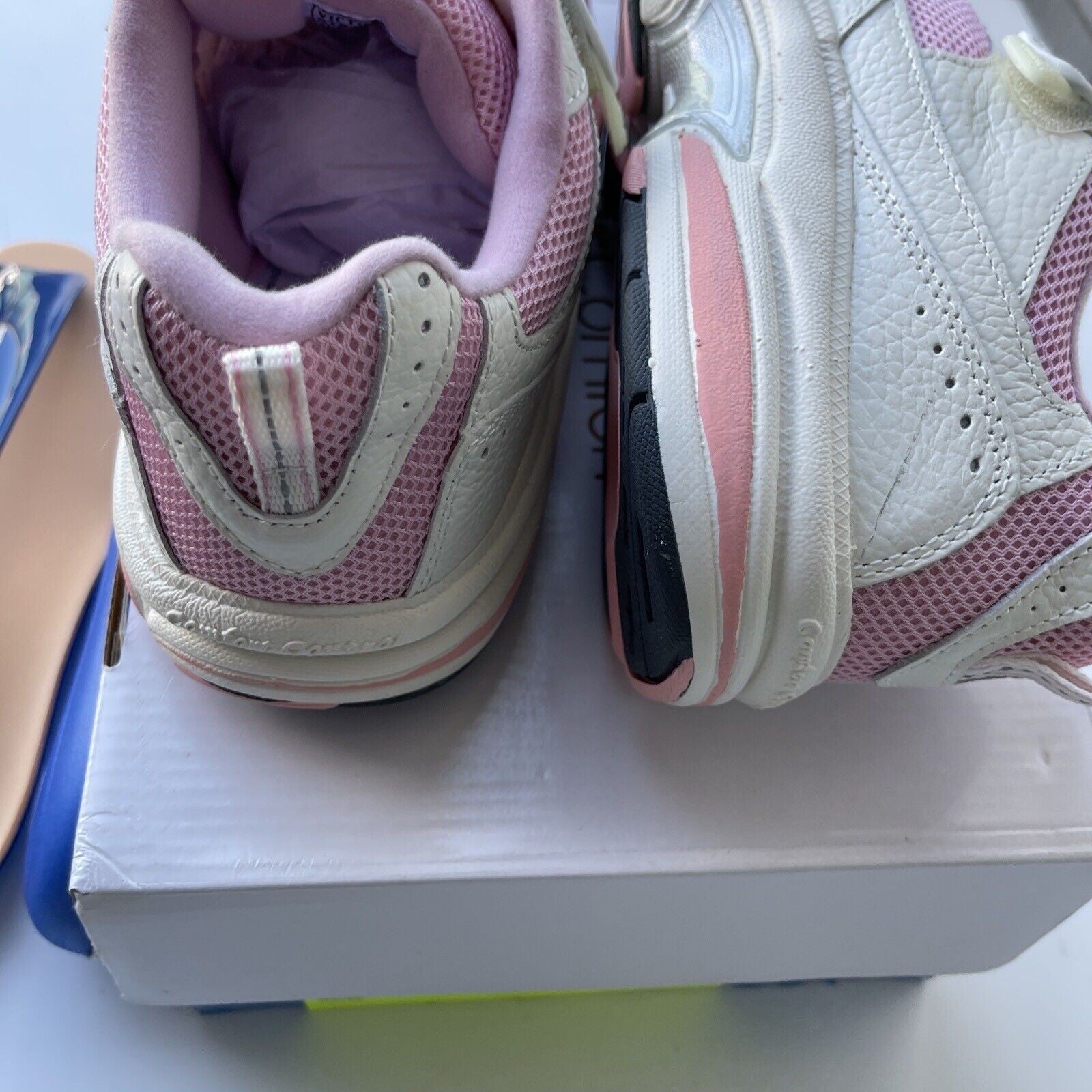 DR.Comfort Women's Victory Athletic Shoes White Pink Hook & Loop Closure 12 W
