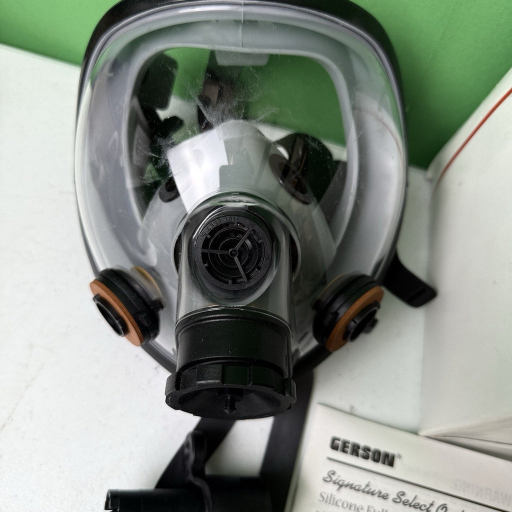Gerson 9800 Full Face Respirator, Silicone Rubber, Niosh Approved