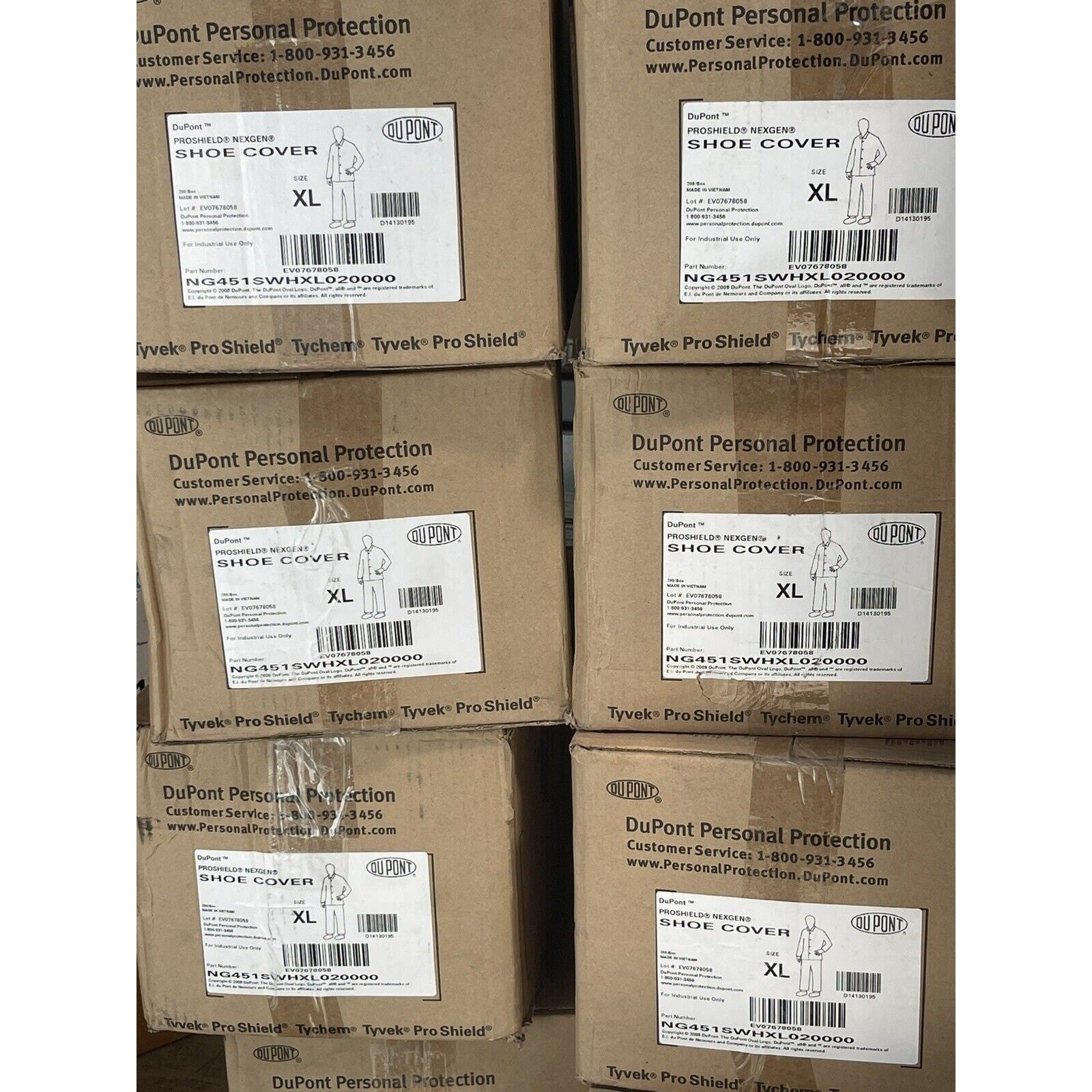 DuPont T™PROSHIELD® NEXGENC SHOE COVER XL, NG451 SWHXL020000 Qty 200 NEW