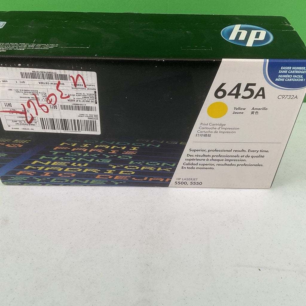 GENUINE Hewlett Packard 645A YELLOW C9732A FOR HP 5500 5550