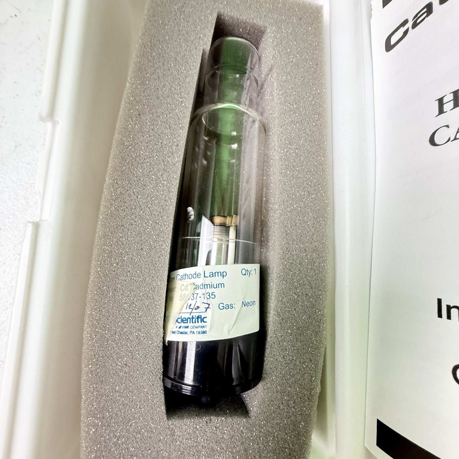 VWR Hollow Cathode Lamp Cadmium, SIZE: 1.5 inch, 58137-135, WL-22933