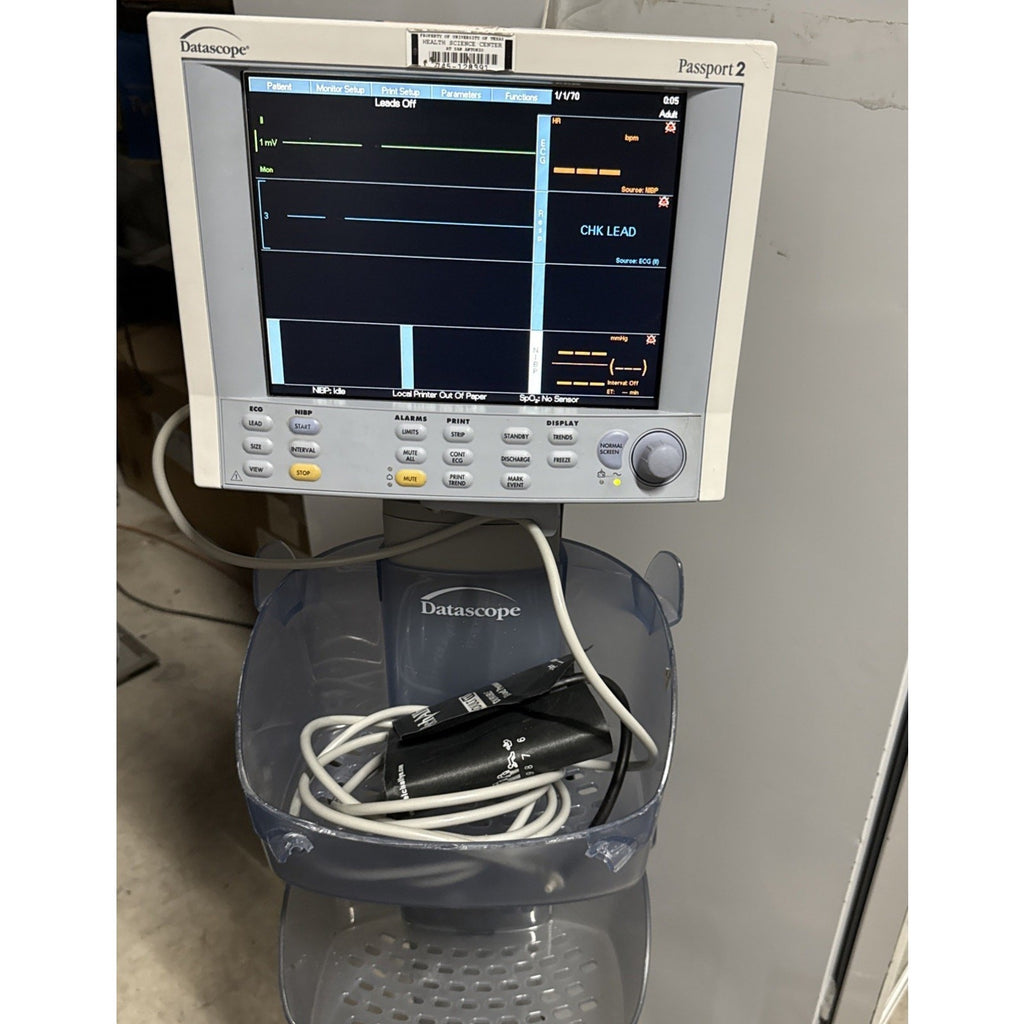 Datascope Passport 2 - ECG, Masimo SP02, NIBP, Color Screen, Printer