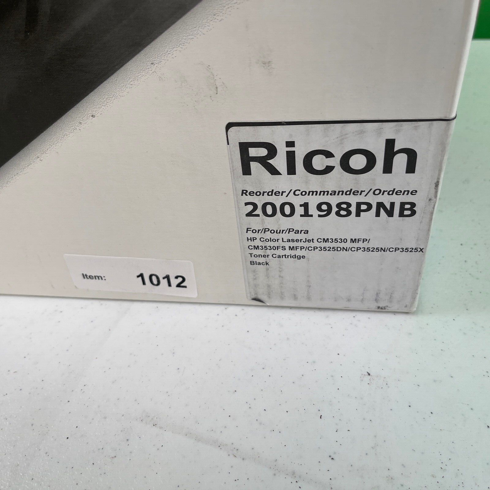 Ricoh 200198PNB Toner Cartridge. Item 1012
