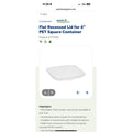 pactiv pwp yy4sfl 4in Square Flat Recessed Lid vlesr 960 count