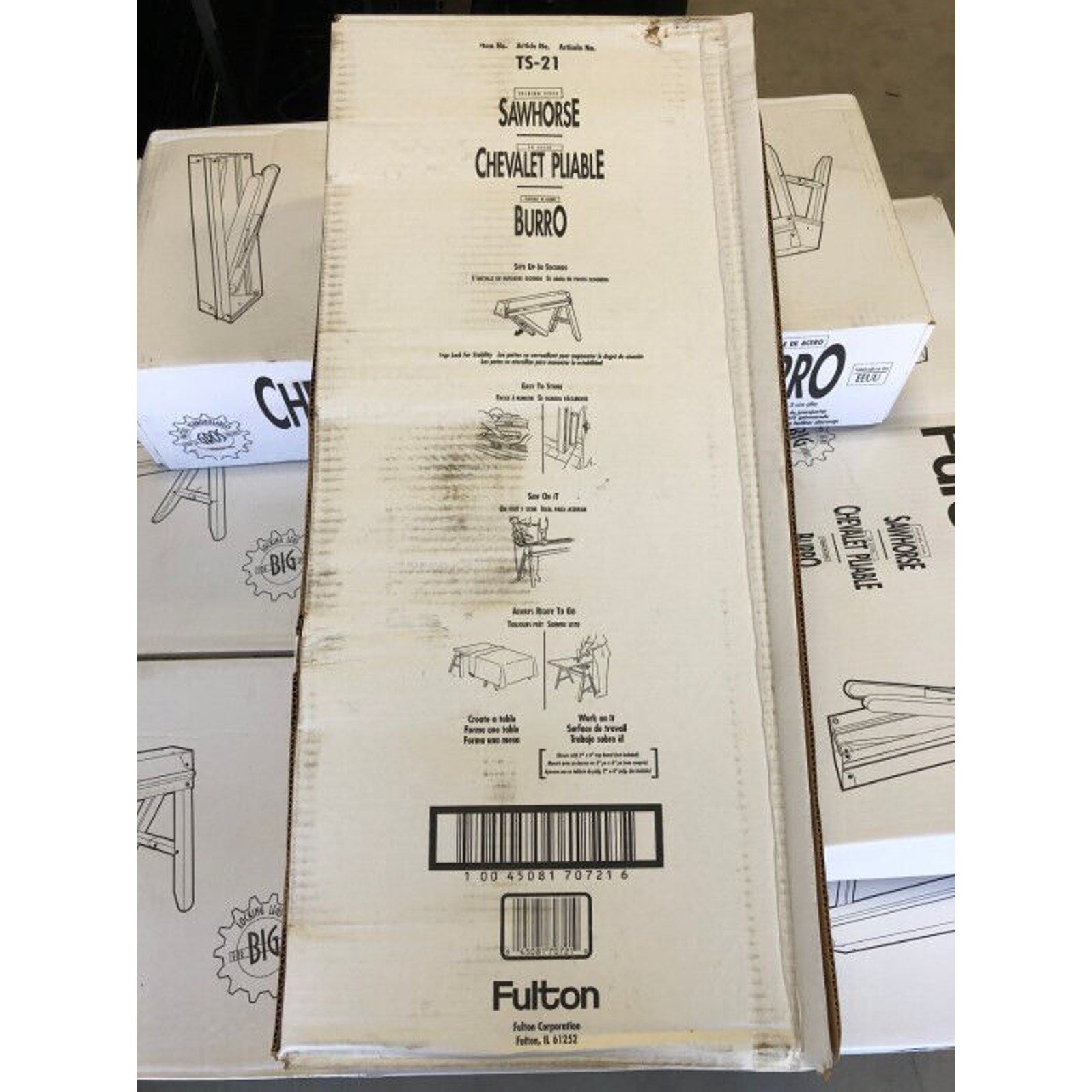 Fulton Sawhorses chevalet pliable burro Galvanized Steel Folding Sawhorse NEW