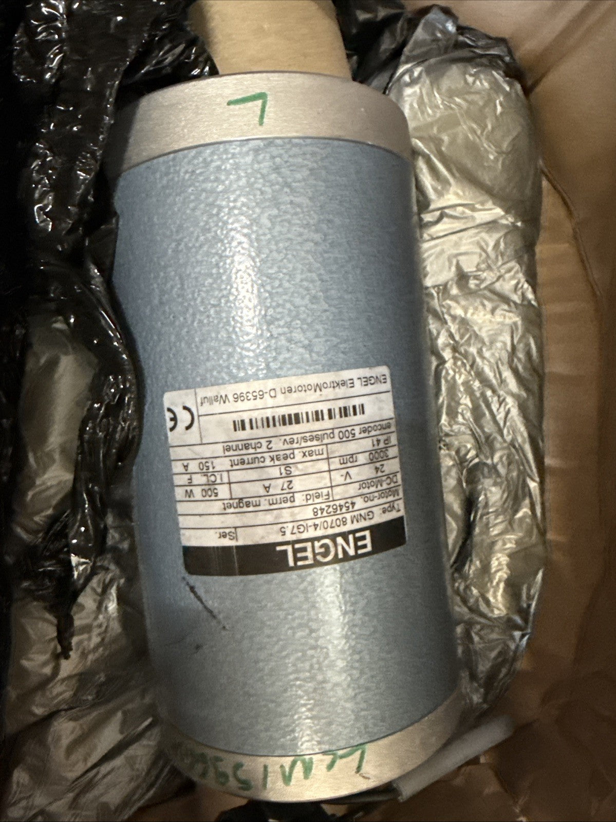 ENGEL GNM 8070/4-IG7.5 gear motor DC 24volts. NEED SERVICE