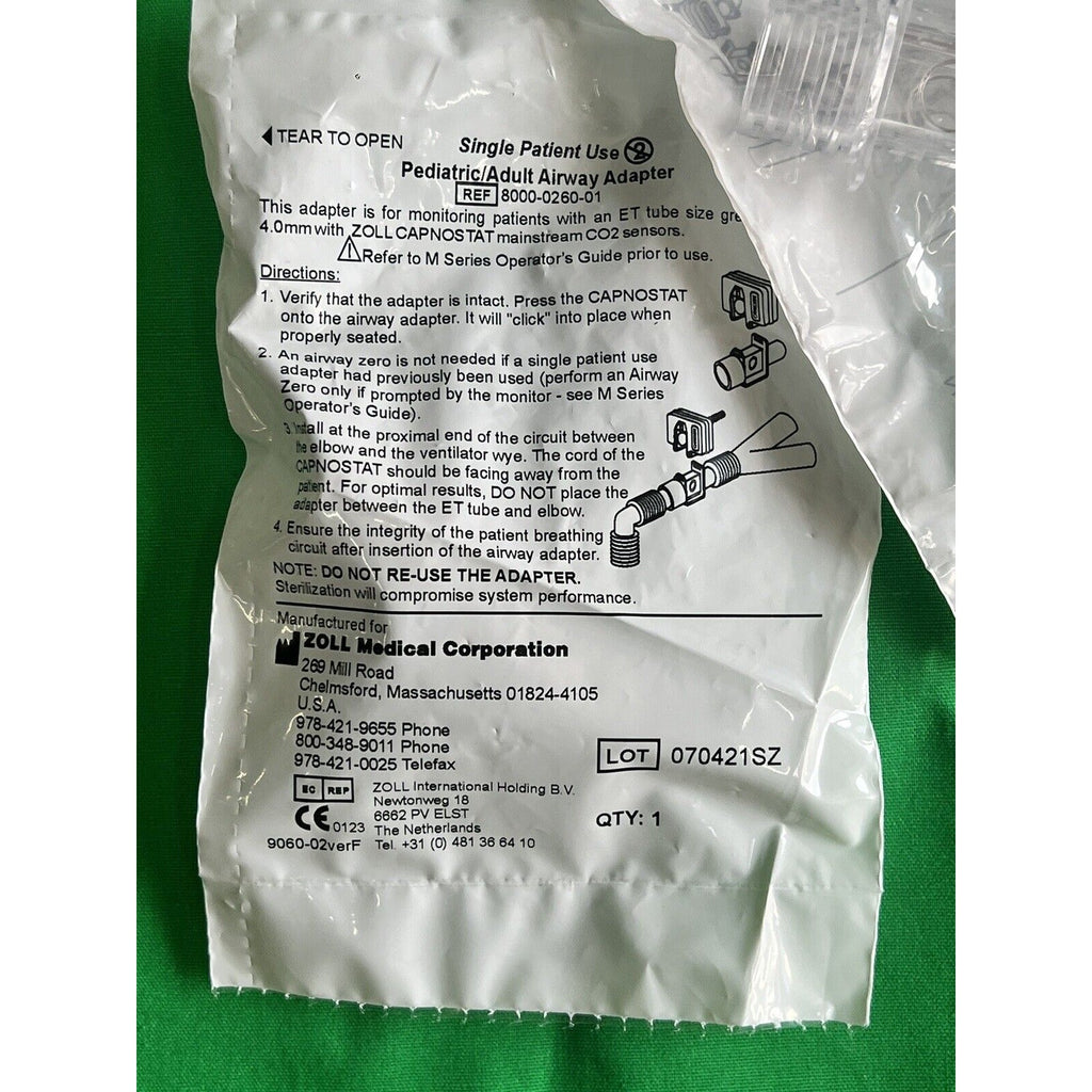 Zoll Adult/Pediatric Airway Adapter - 8000-0260-01 Brand new