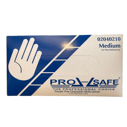 1000 PRO-SAFE Blue Disposable Powdered Nitrile Gloves: 8 mil, Size Medium