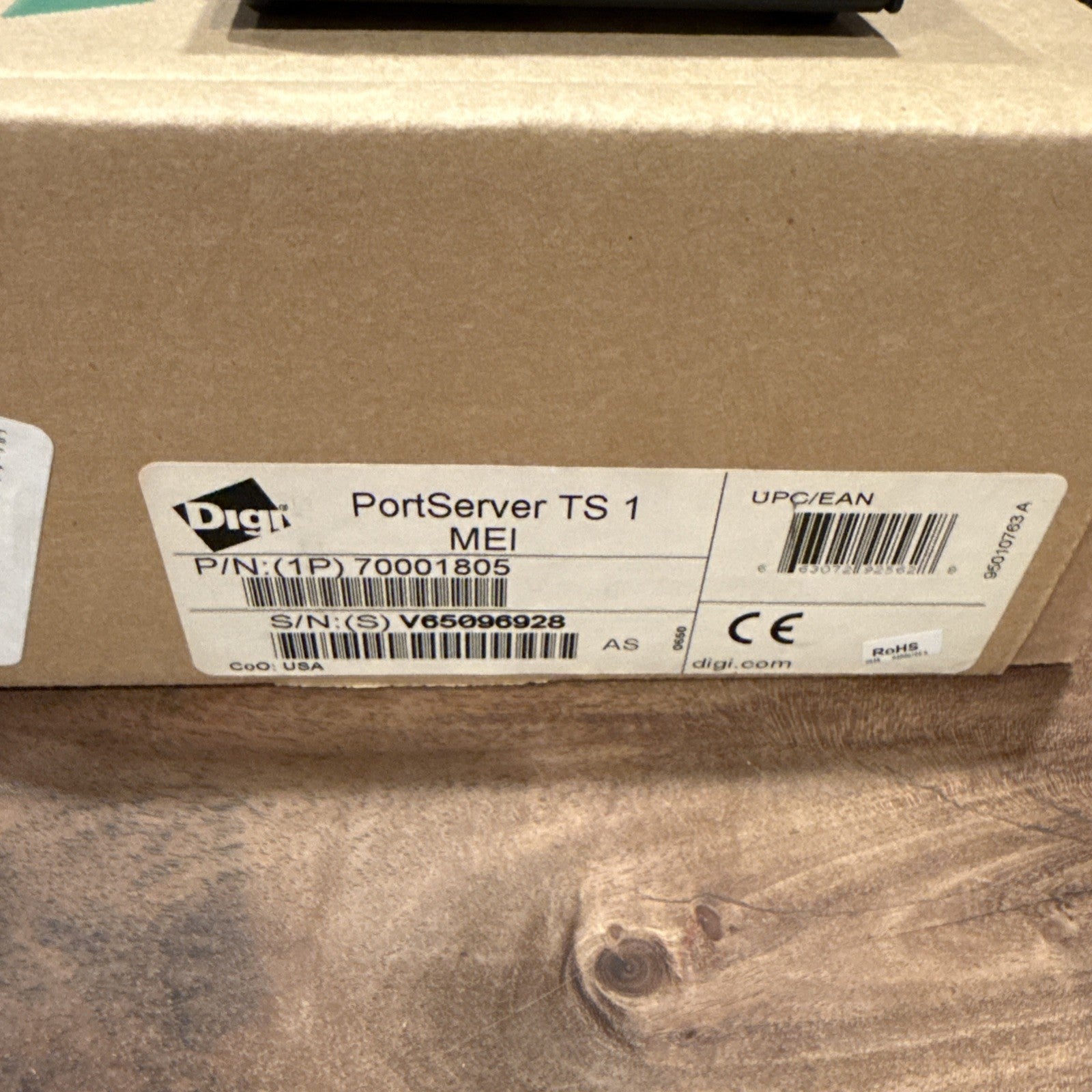 Digi PortServer  TS 1 MEI Serial Server, Cables Included | NEW IN BOX