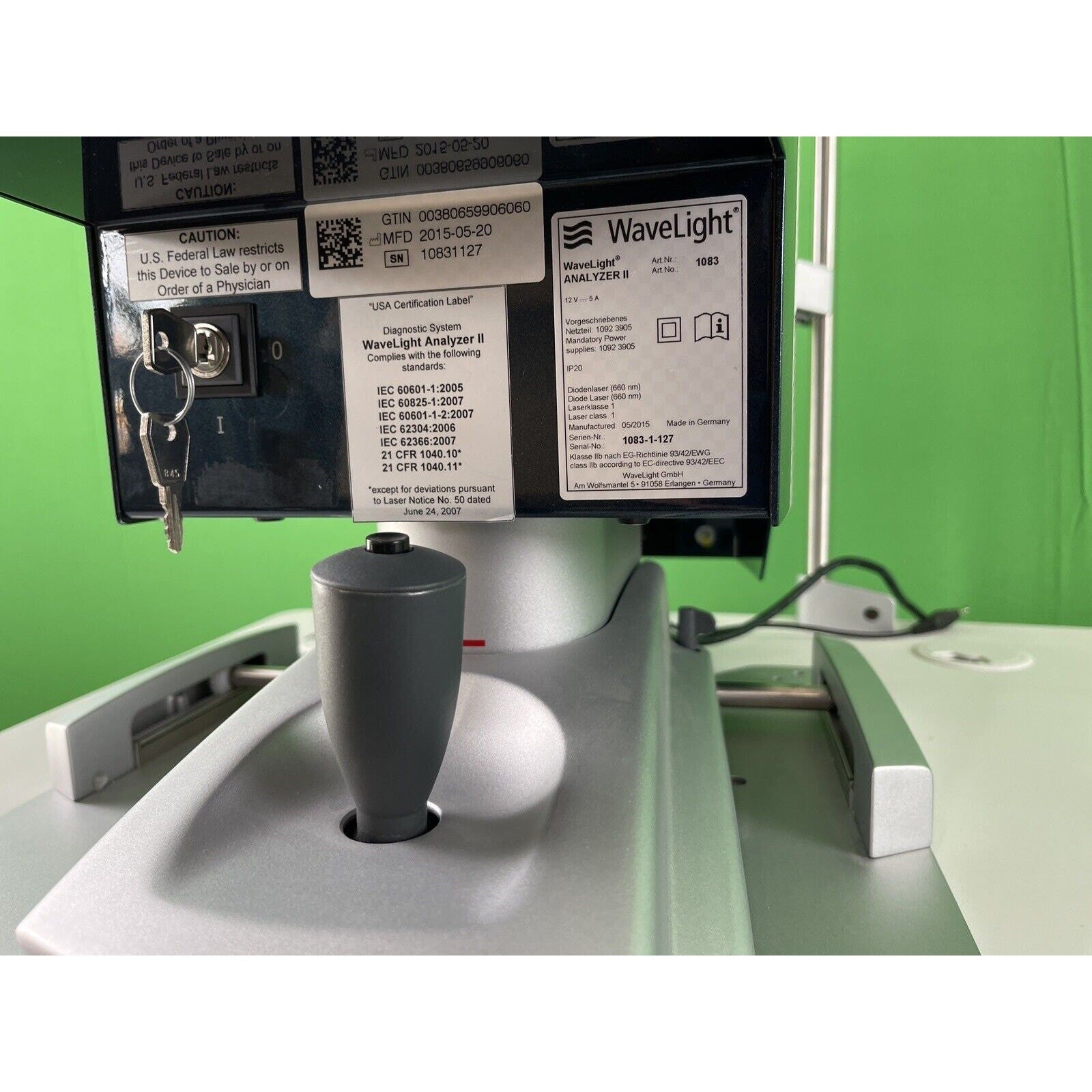 Alcon Allegretto Wavelight Wave Analyzer II, With Table