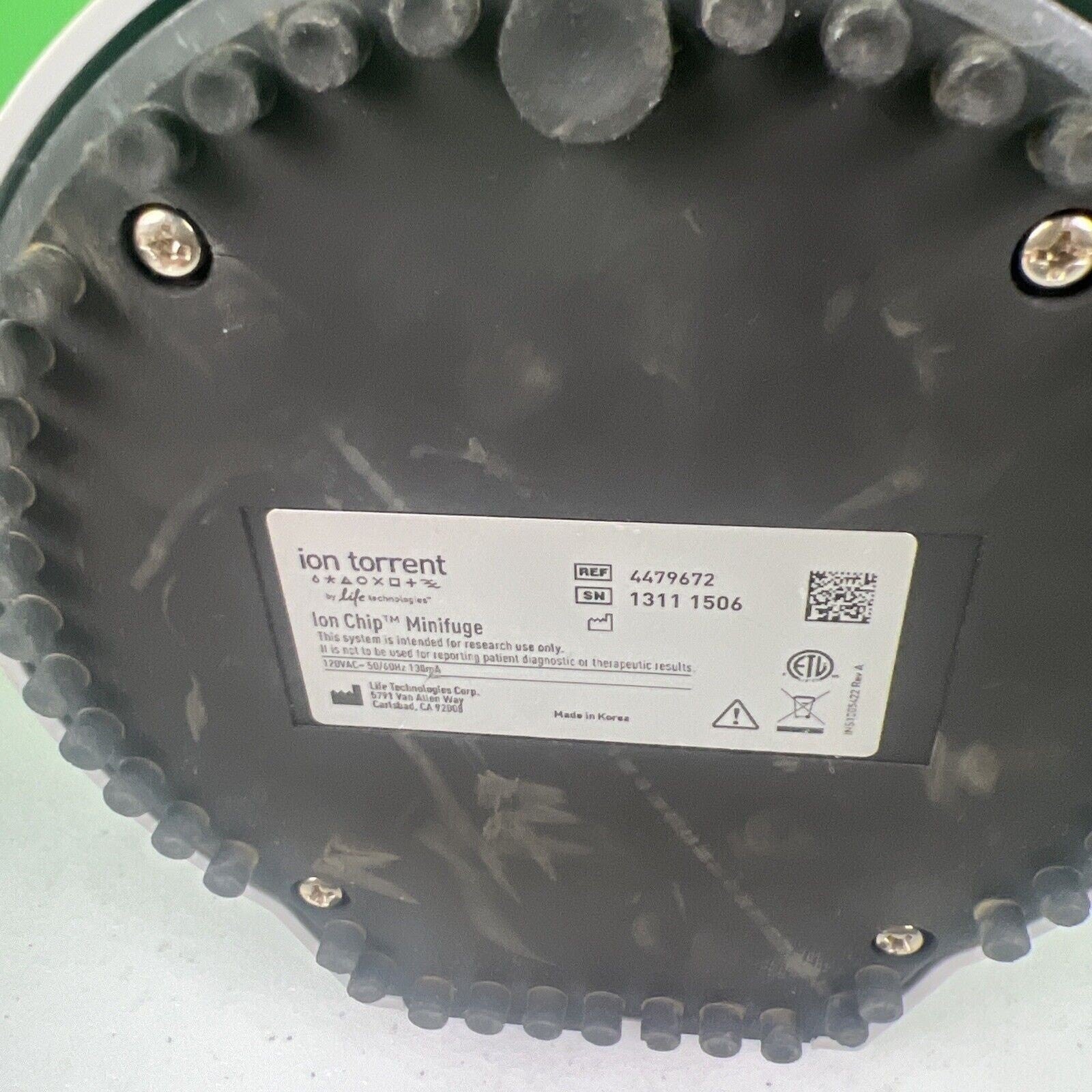 Ion Torrent Ion Chip Minifuge Centrifuge 4479672. Tested, 115V