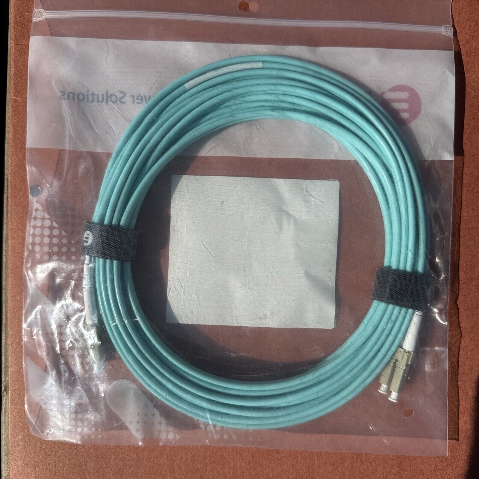OM3 LC to LC Fiber Optic Patch Cable 5 Meters Multimode Duplex Aqua 50/125