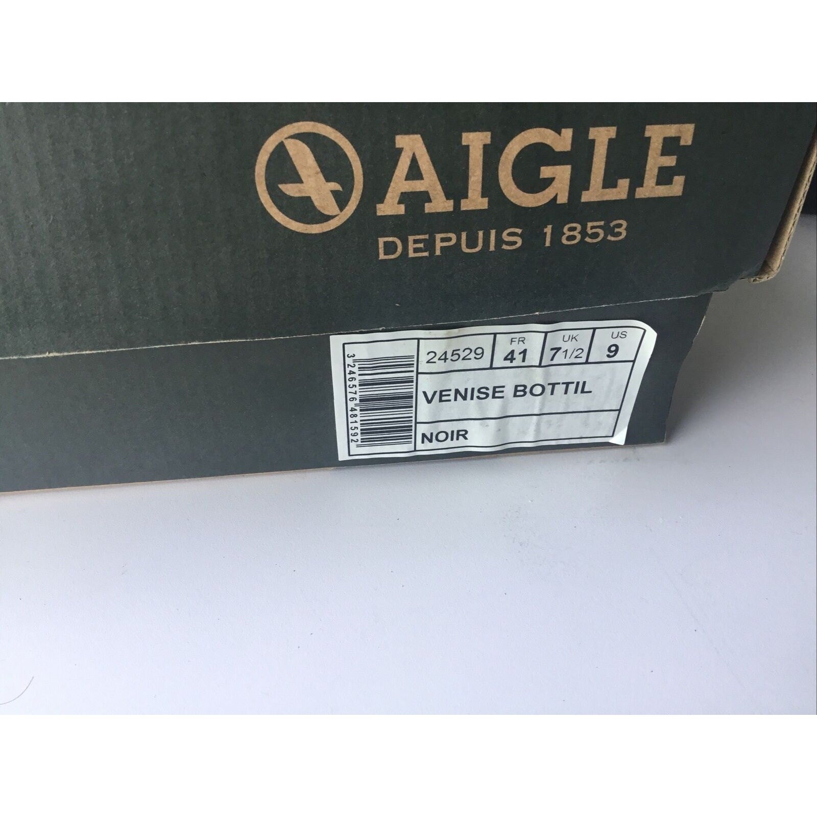 Aigle EUR Size 41 Women's Rain Boots Venise Bottil Black / Noir Size 9