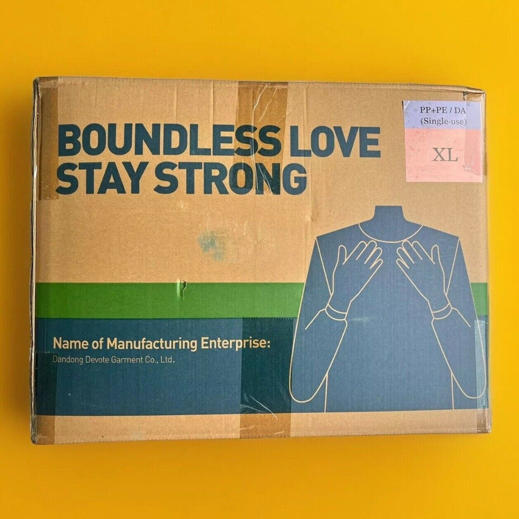 Case of 120 Medical ISOLATION GOWN Single Use XL Gowns
