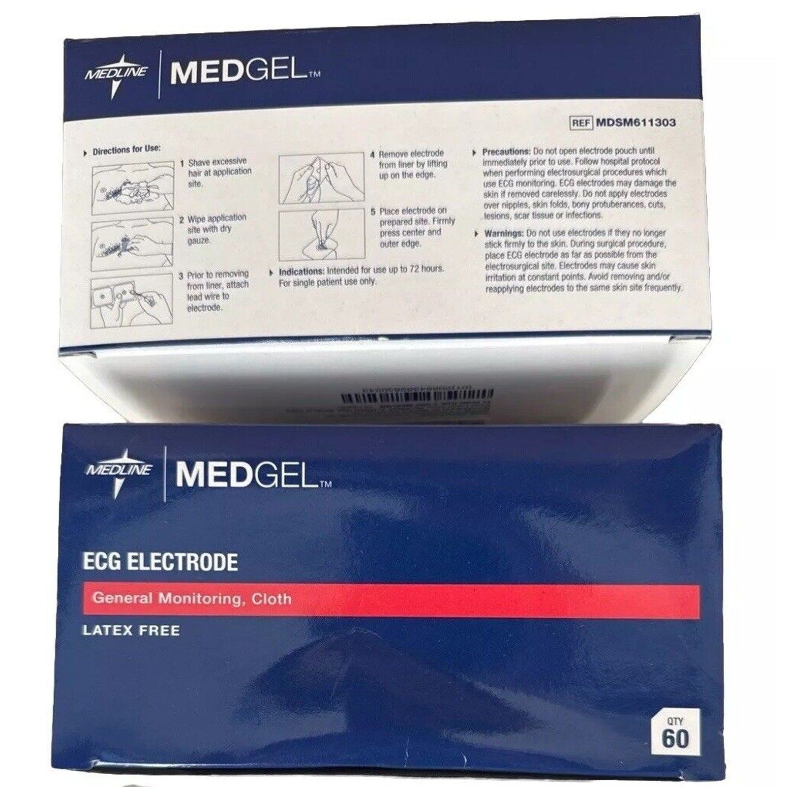MEDLINE MEDGEL ECG ELECTRODE MDSM611303 Box of 60. Exp 12/23
