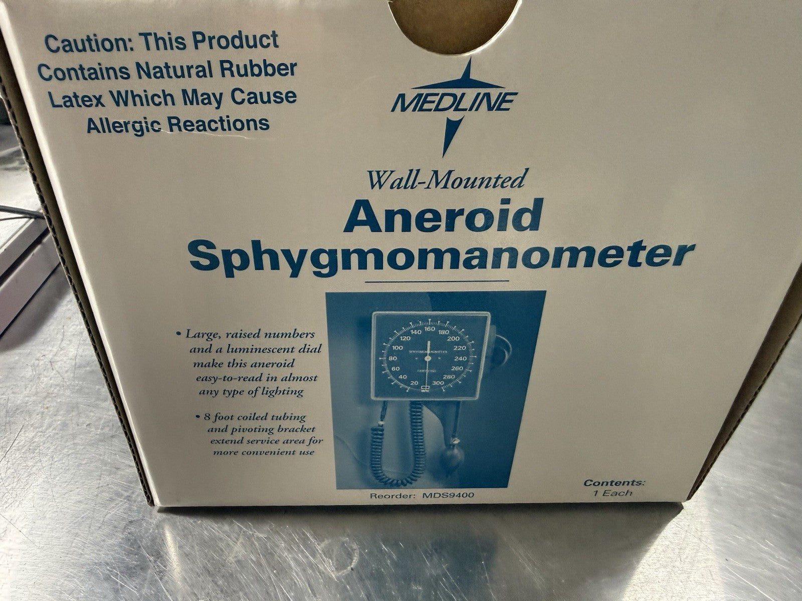 Medline MDS9400 Sphygmomanometer, Adult wall-mount unit