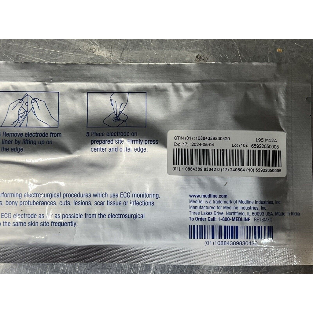 2 Packages Medline MEDGel ECG Electrode General Monitoring Foam MDSM611805R #G10