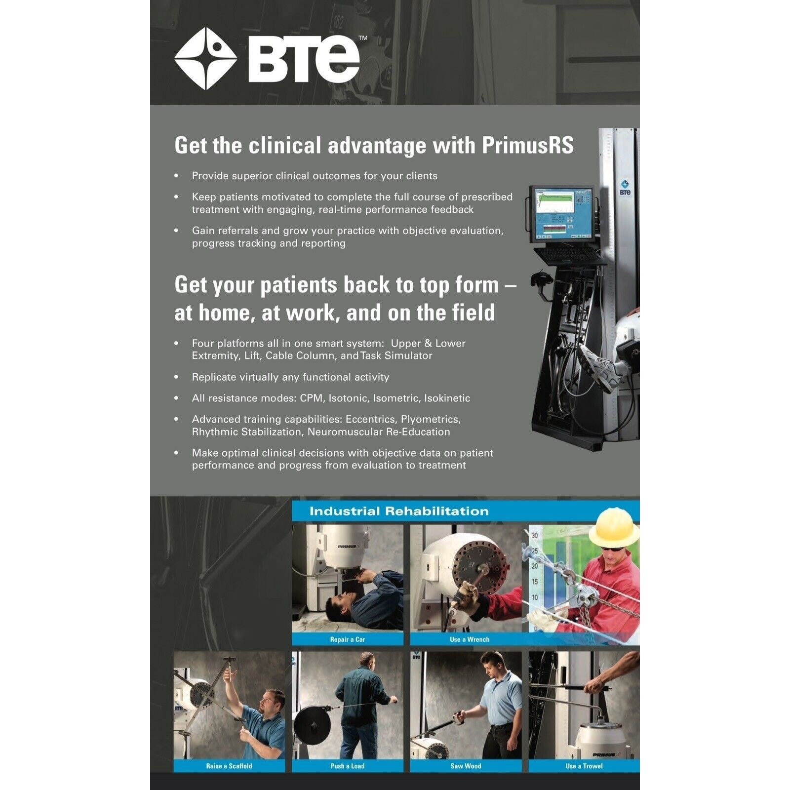 BTE Technologies Primus RS Physical Therapy Trainer, ATTACHMENT 901