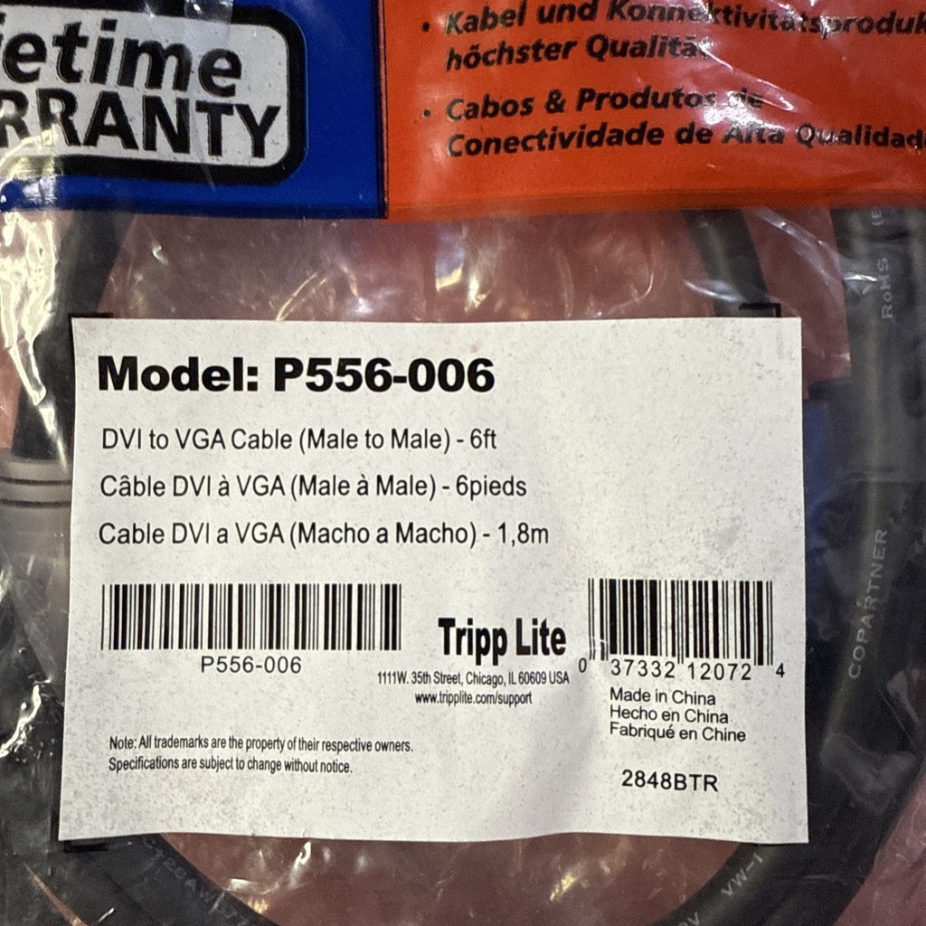 Tripp Lite DisplayPort to VGA Video Adapter P556-006-VGA- Brand New Sealed