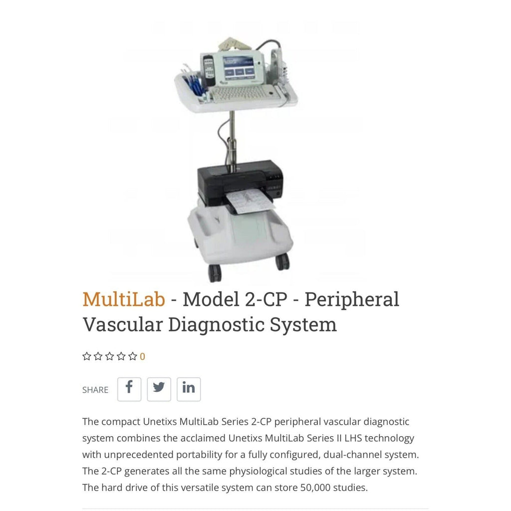 Unetixs Vascular MultiLab Vascular Diagnostic Controler 11972-0000-01