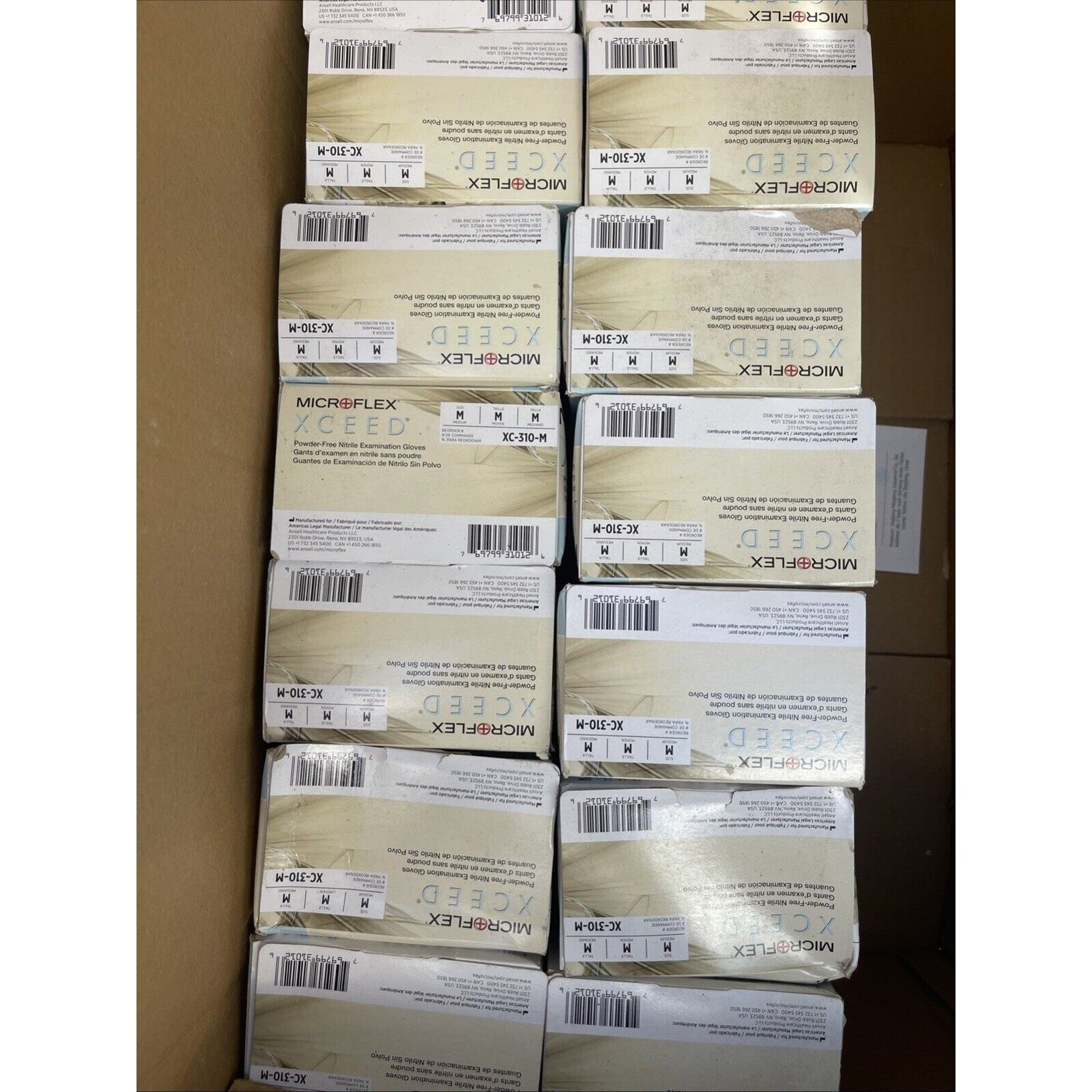 Ansell XC-310-M Microflex XCEED Blue Nitrile Exam Gloves, Medium 3500CT, 14Boxes