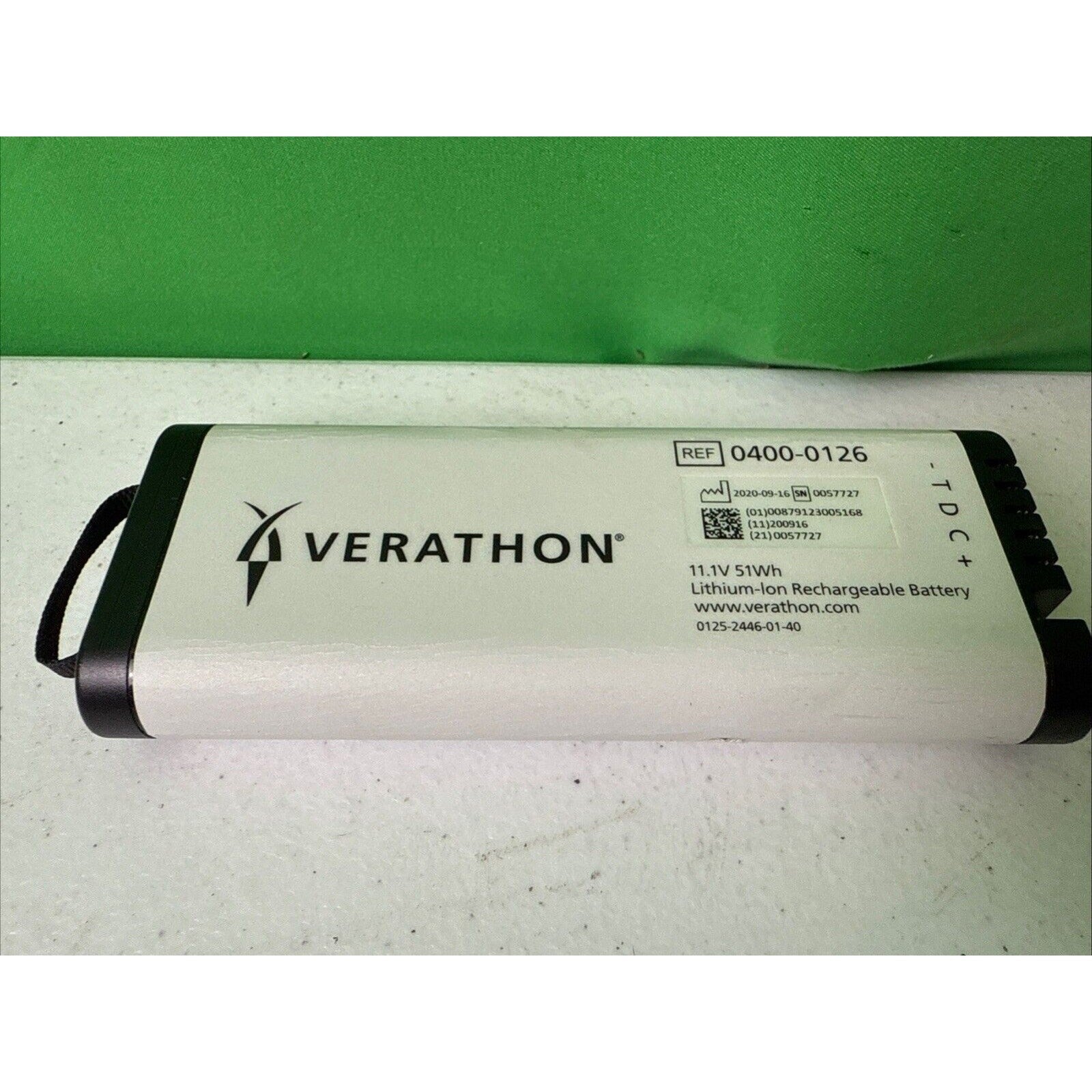 Verathon REF 0400-0126, 11.1V 51Wh Lithium-lon Rechargeable Battery