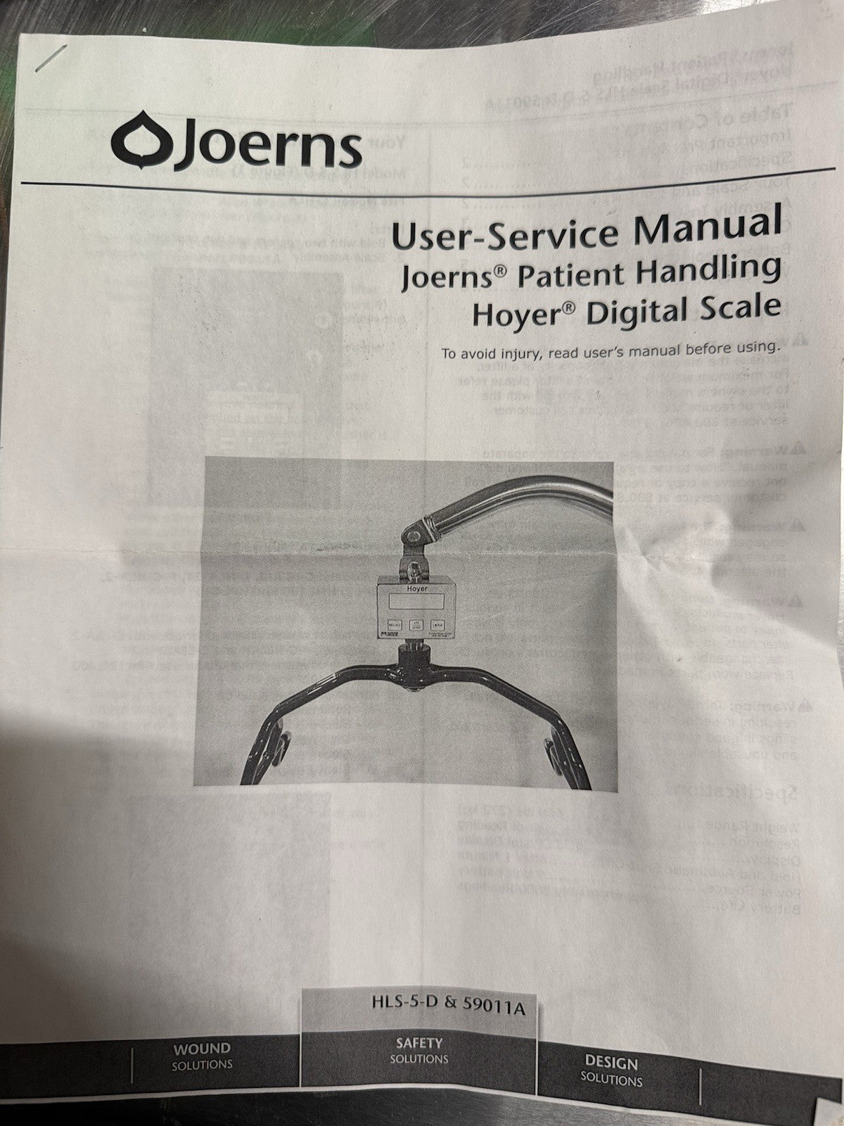 Hoyer Joerns Healthcare 59011A Digital Scale 600 lb capacity Patient Lift.
