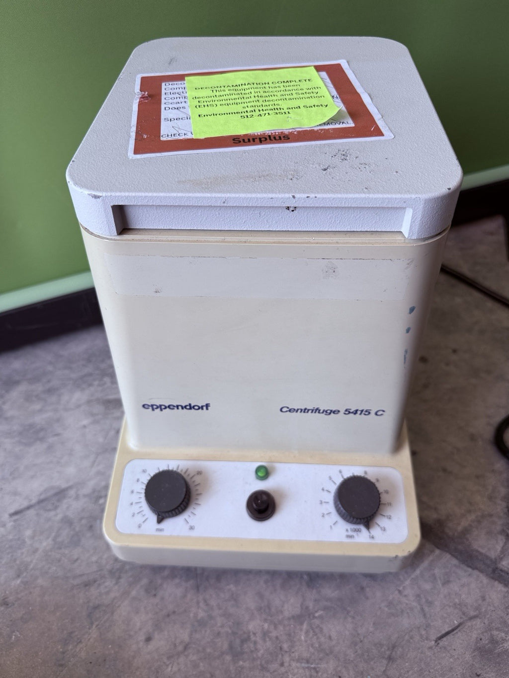 Eppendorf 5415 C Centrifuge w/ 18-Place Rotor & Lid, Used good condition