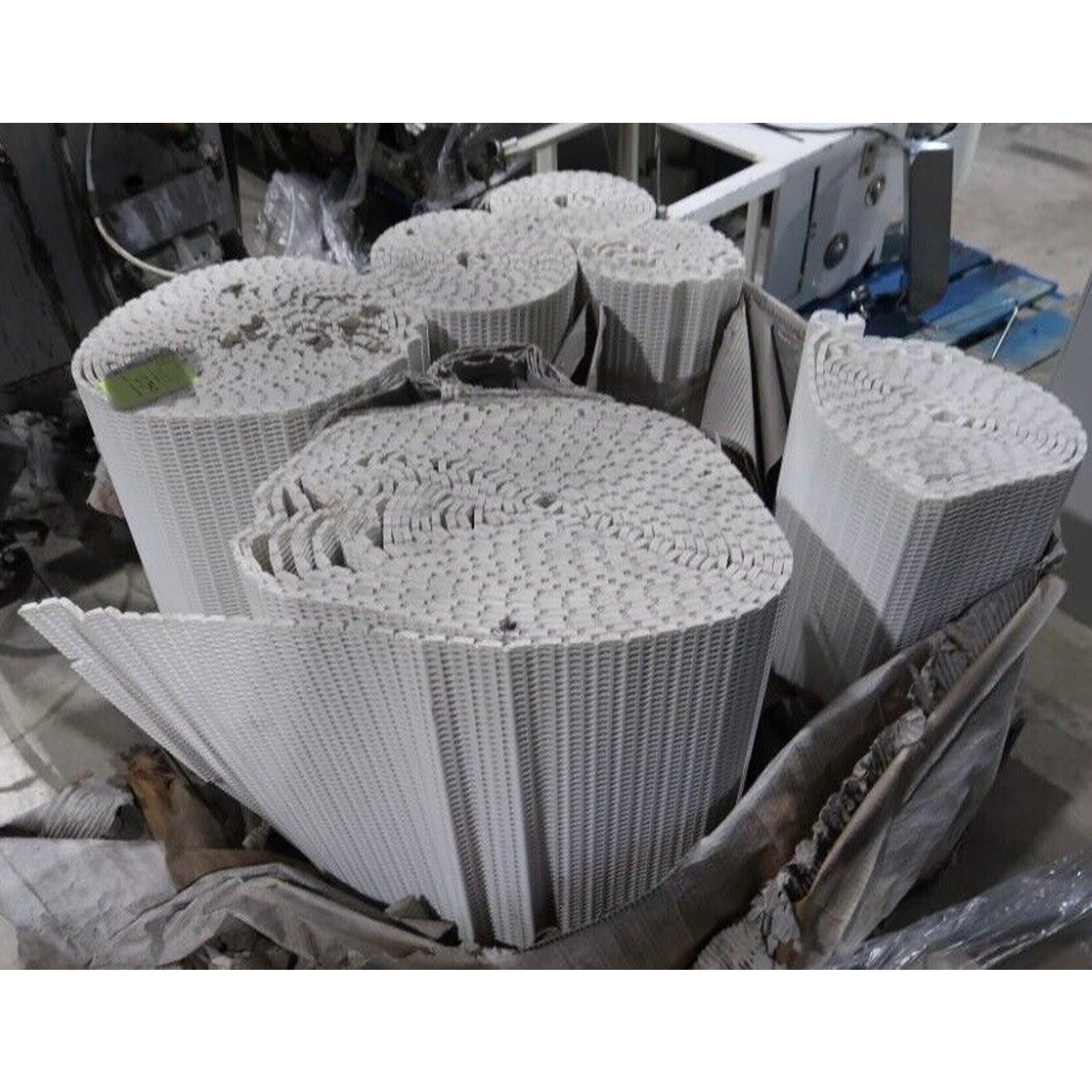 Multiple Conveyor Belts, x 24 in, Incline, Herringbone Pattern. With Pins