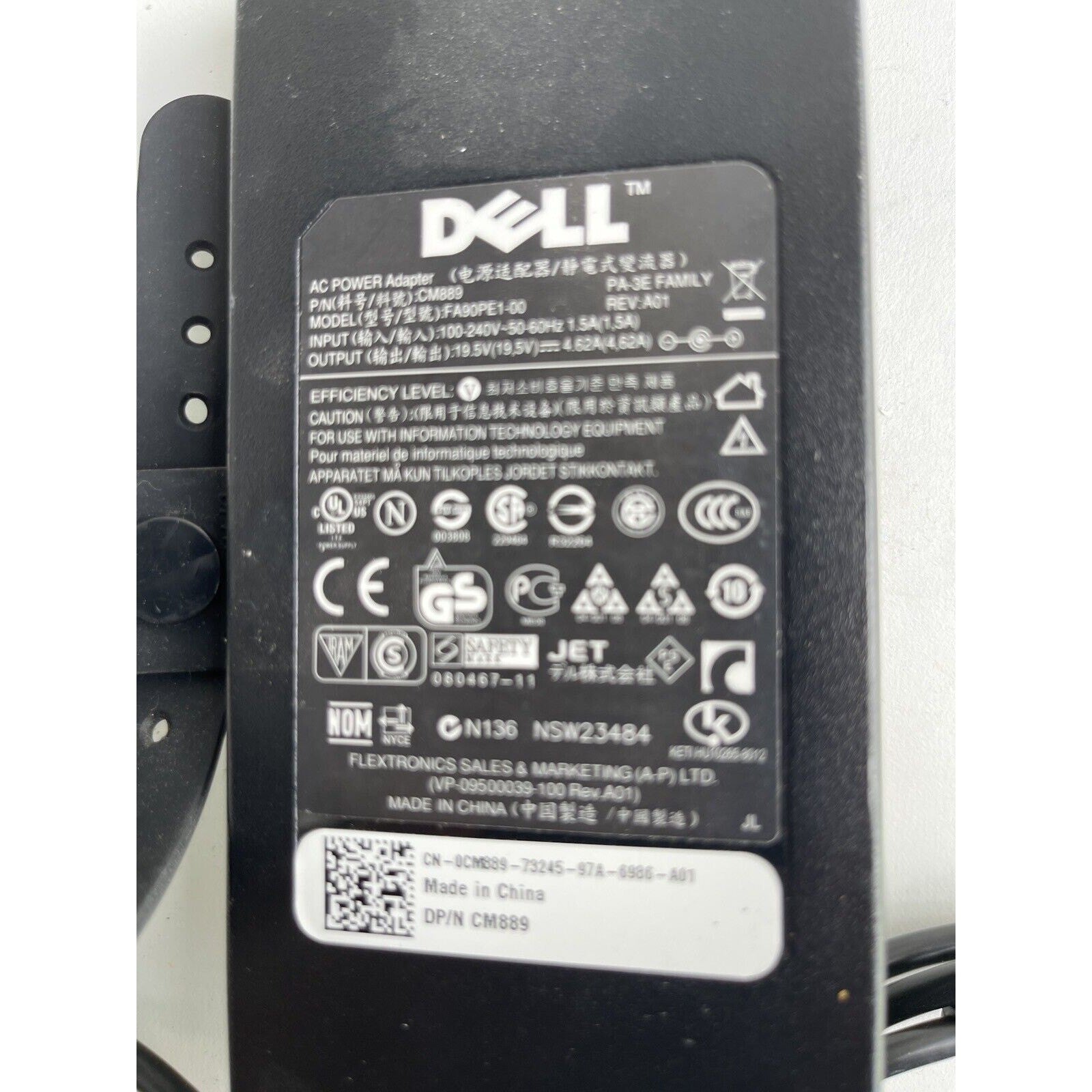 Dell AC Adapter 19.5 Volts Model FA9OPE1-00 FREE SHIPPING
