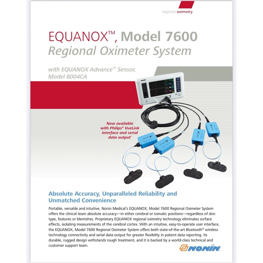 Nonin Medical Equanox Advance Sensor 7600 Oximeter 8004CA 7600PA