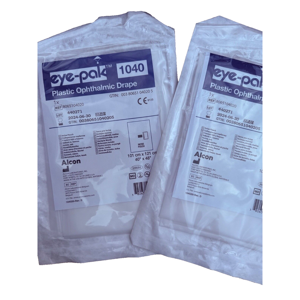 Alcon eye-pak 1040 plastic opthalmic drape ref 8065104020