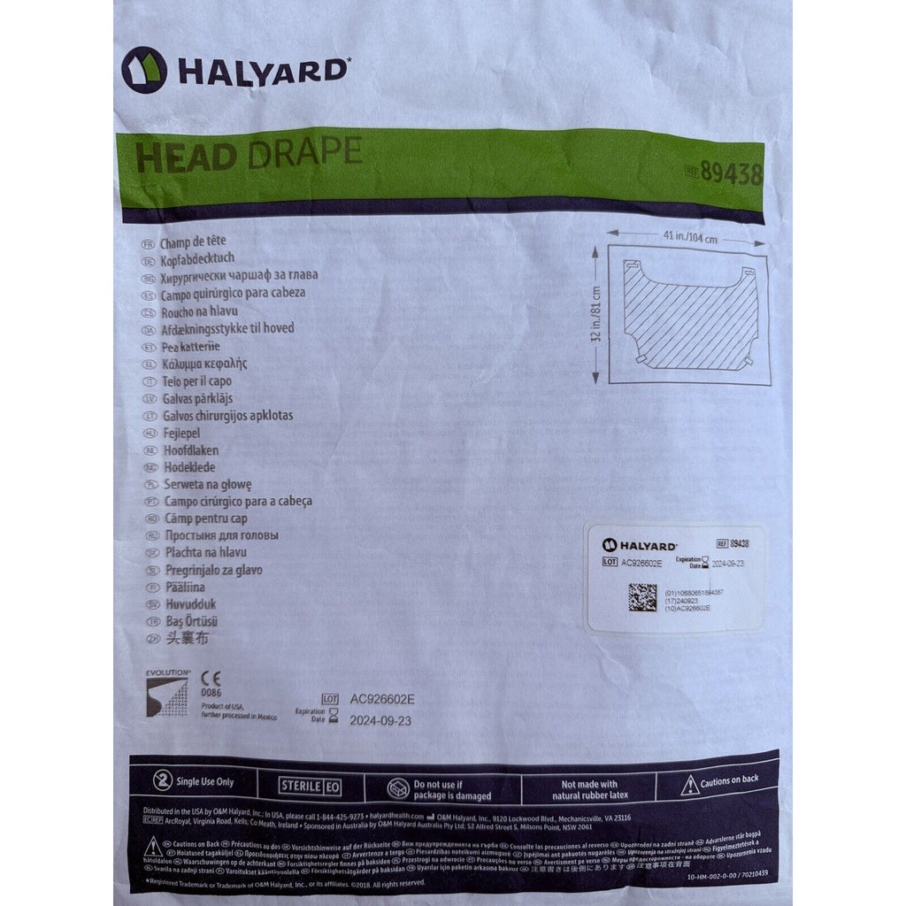 Halyard HEAD DRAPE 89438, 32x41 inch 2024-09-23