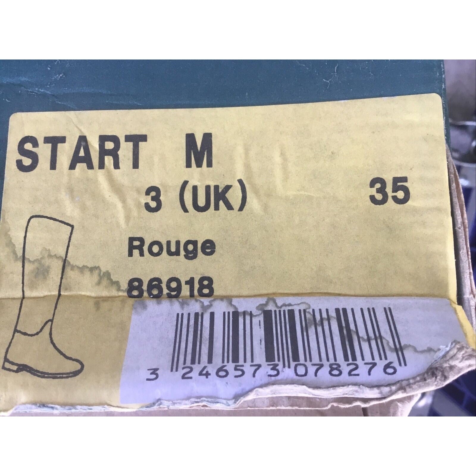 Boot Horse Riding AIGLE Start M Size 4.5 Rouge 86918 New IN Box