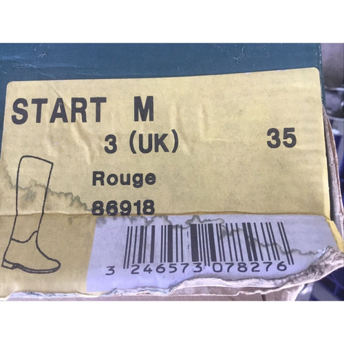 Boot Horse Riding AIGLE Start M Size 4.5 Rouge 86918 New IN Box