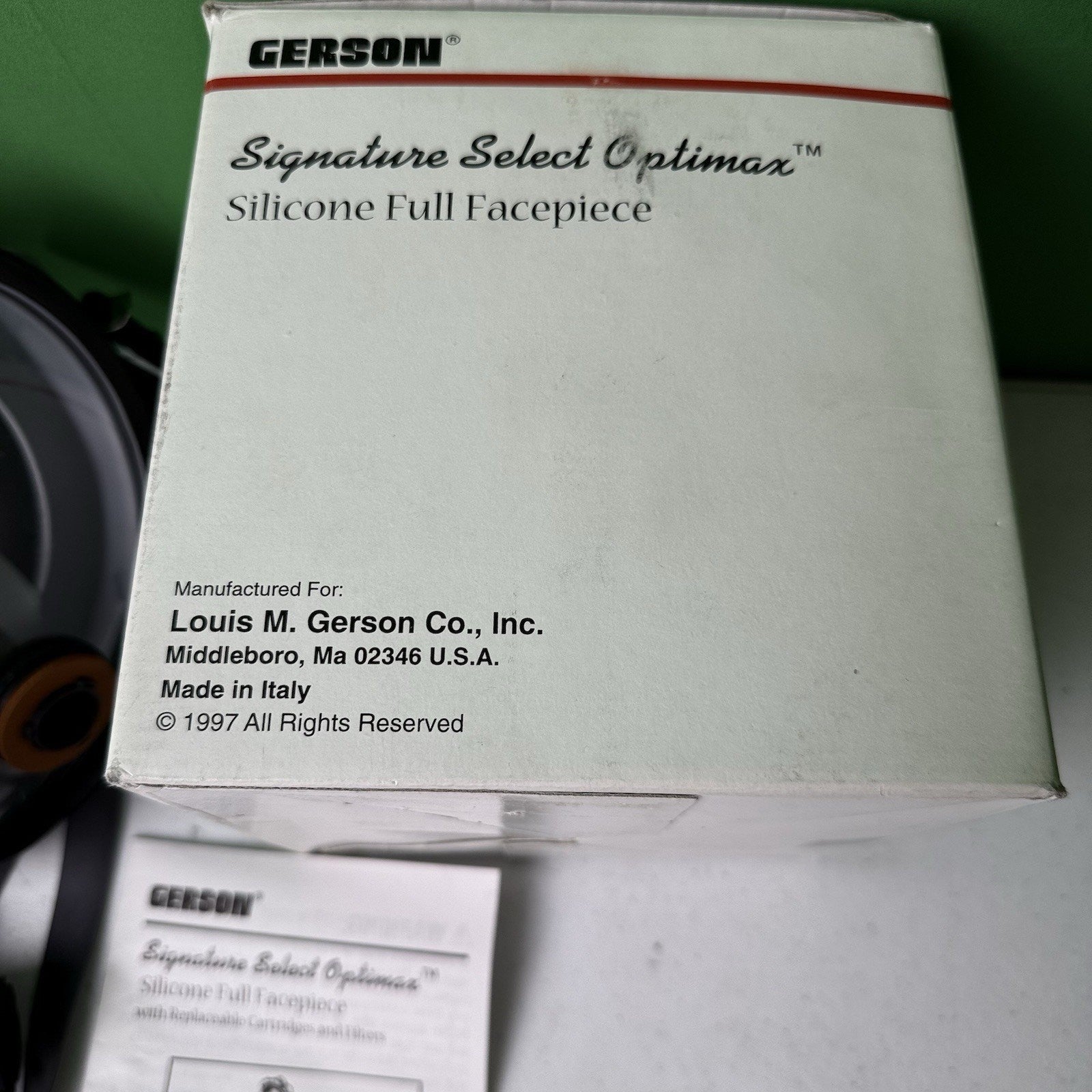 Gerson 9800 Full Face Respirator, Silicone Rubber, Niosh Approved