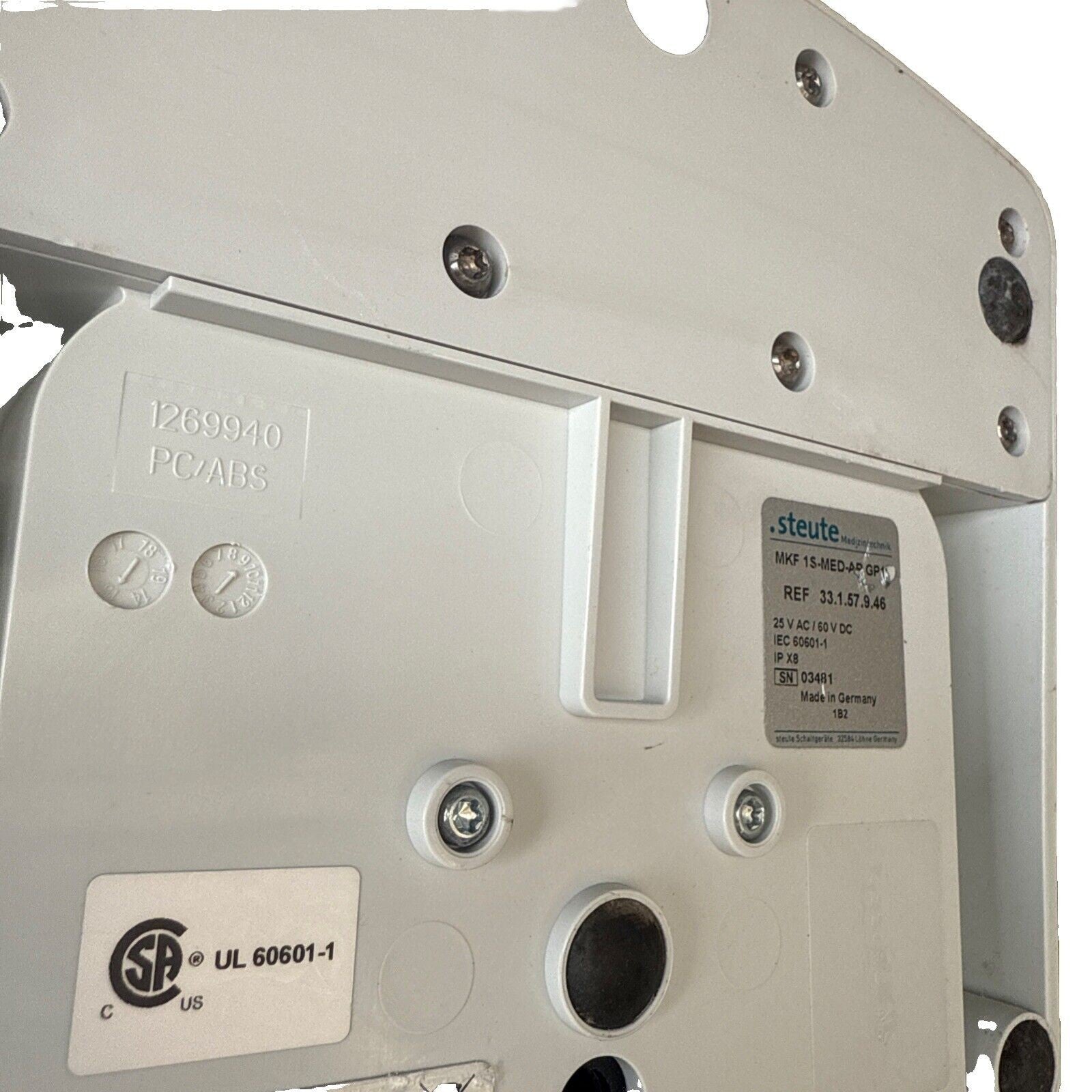 OLYMPUS SMOKE EVACUATOR FOOT-SWITCH MAJ-1939, MKF 1S-MED-AR GP .Steute